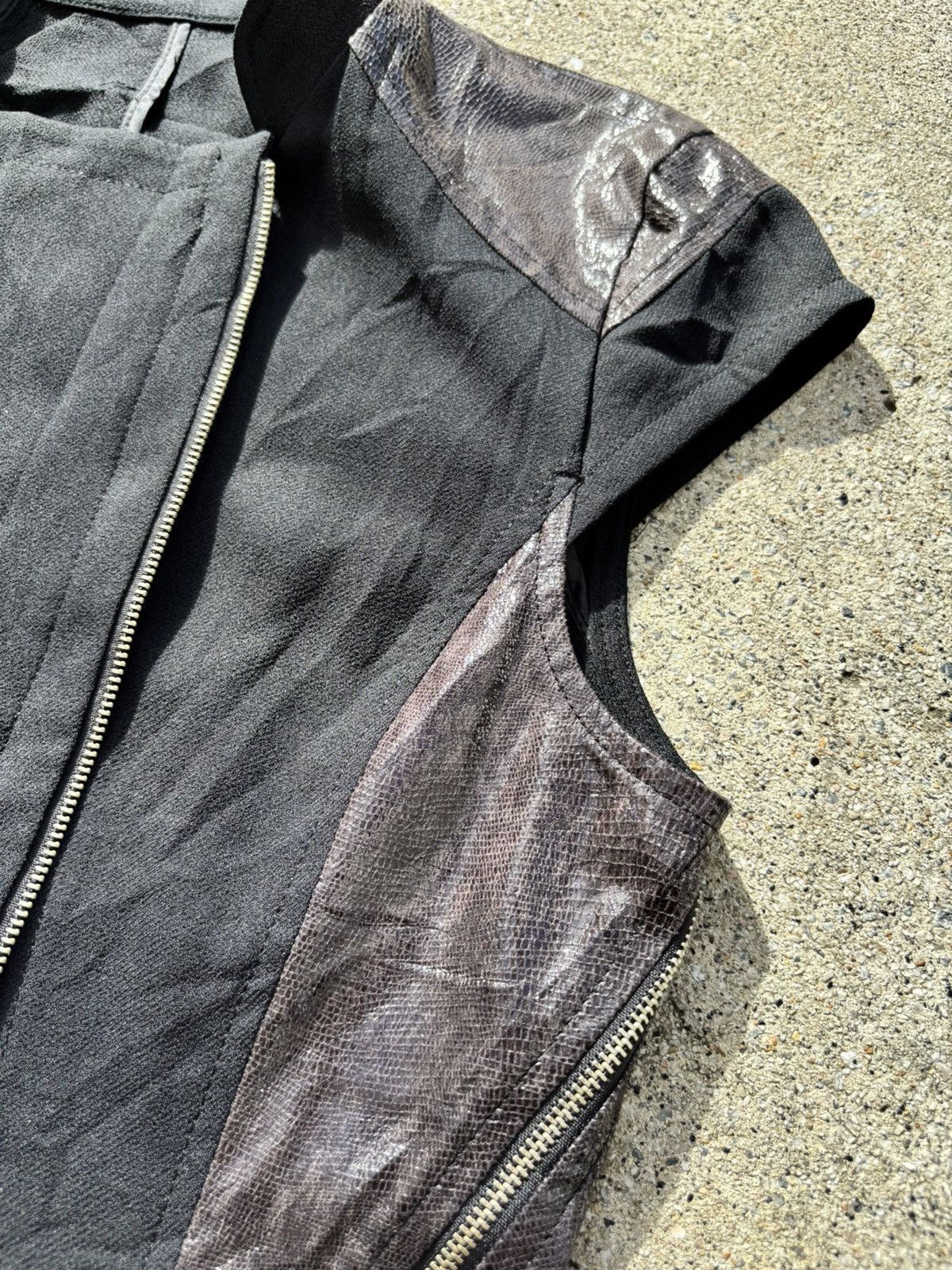 Python Faux Leather Vest Visual Kei Punk