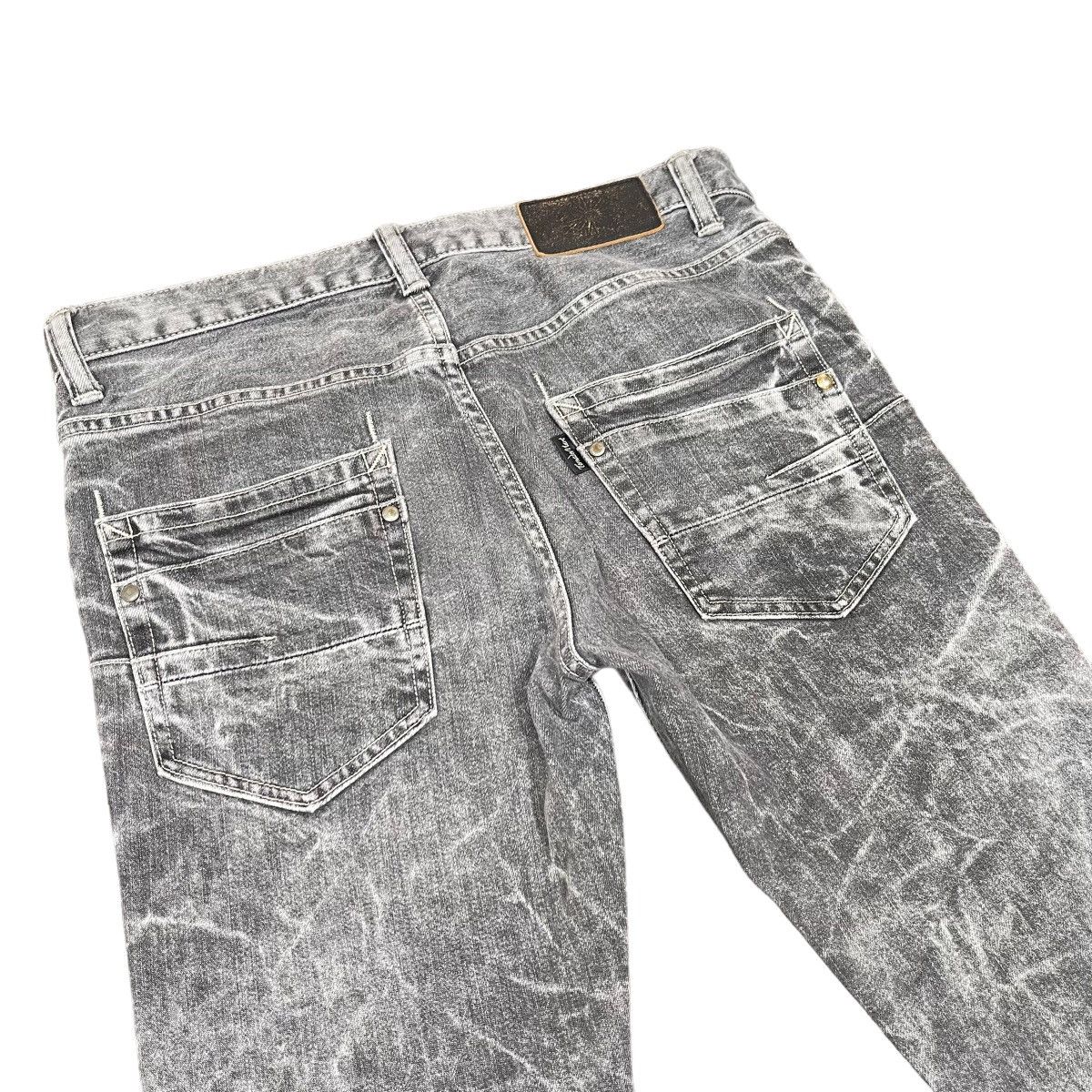 If Six Was Nine Tornado Mart Charcoal Washed Flare Grunge Jeans Size US 30 / EU 46 - 7 Thumbnail