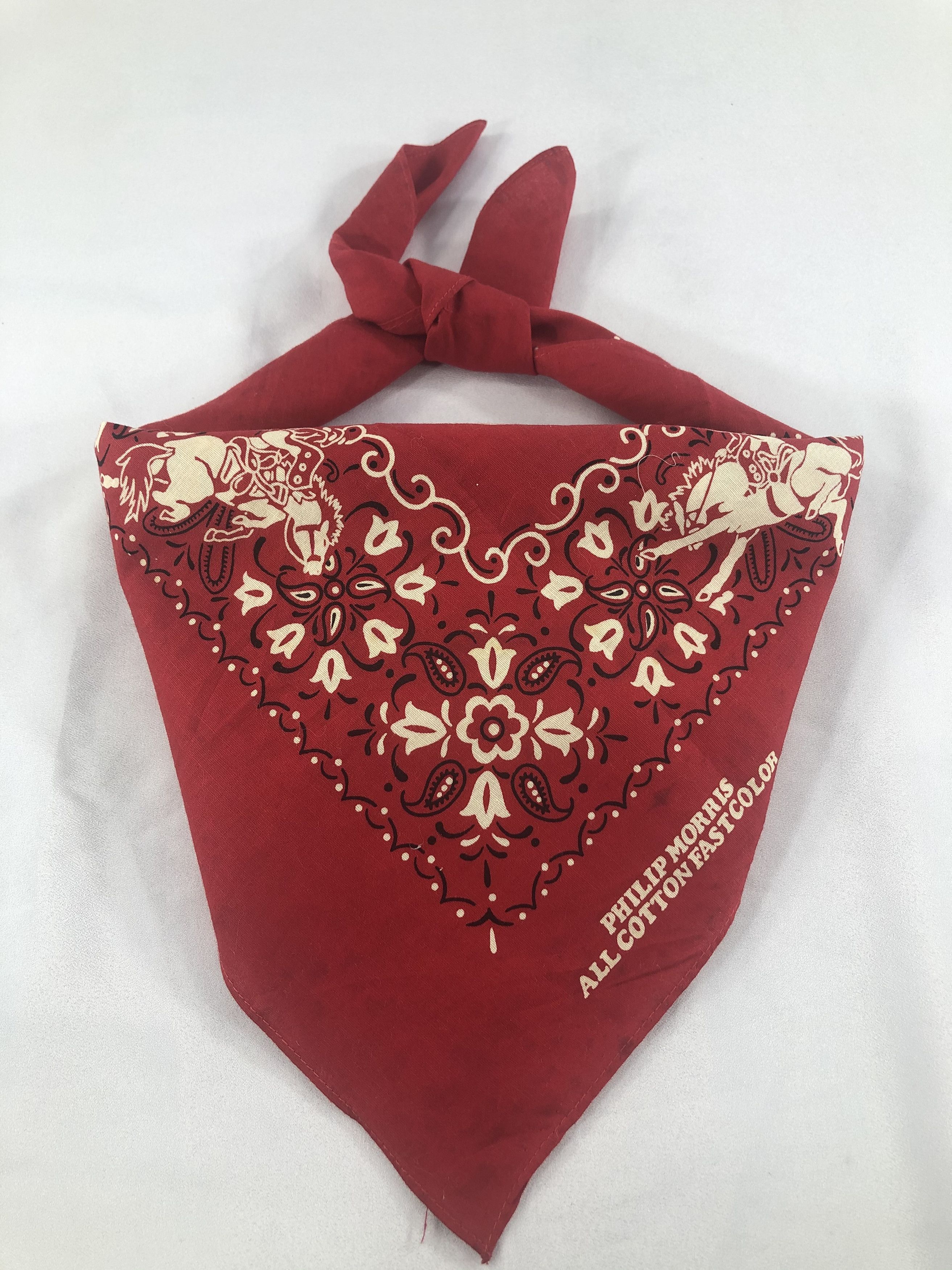 Vintage Philip Morris Paislee Handkerchief / Bandana / Neckerchief Size ONE SIZE - 2 Thumbnail