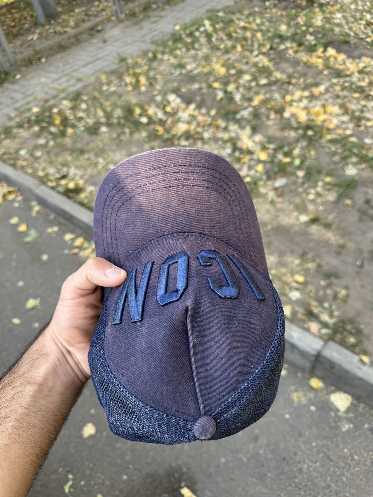 Dsquared2 Mens Vintage Dsquared2 distressed cap hats luxury navy Size ONE SIZE - 7 Thumbnail