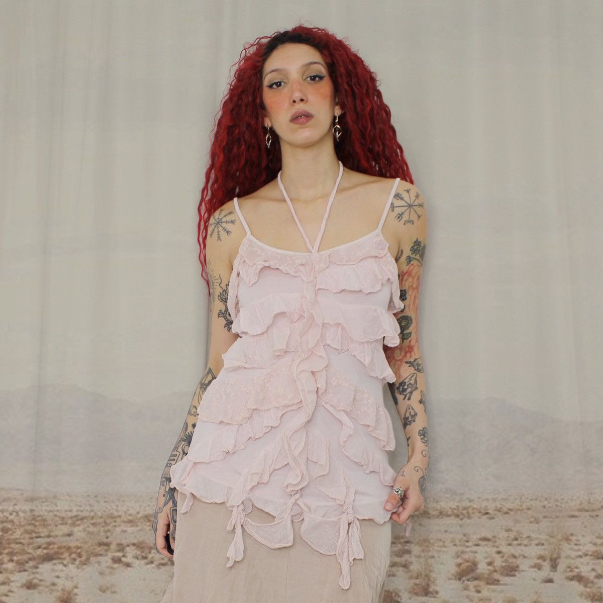Other 🎀PINK RUFFLES CAMI TOP🎀 Size M / US 6-8 / IT 42-44 - 1 Thumbnail