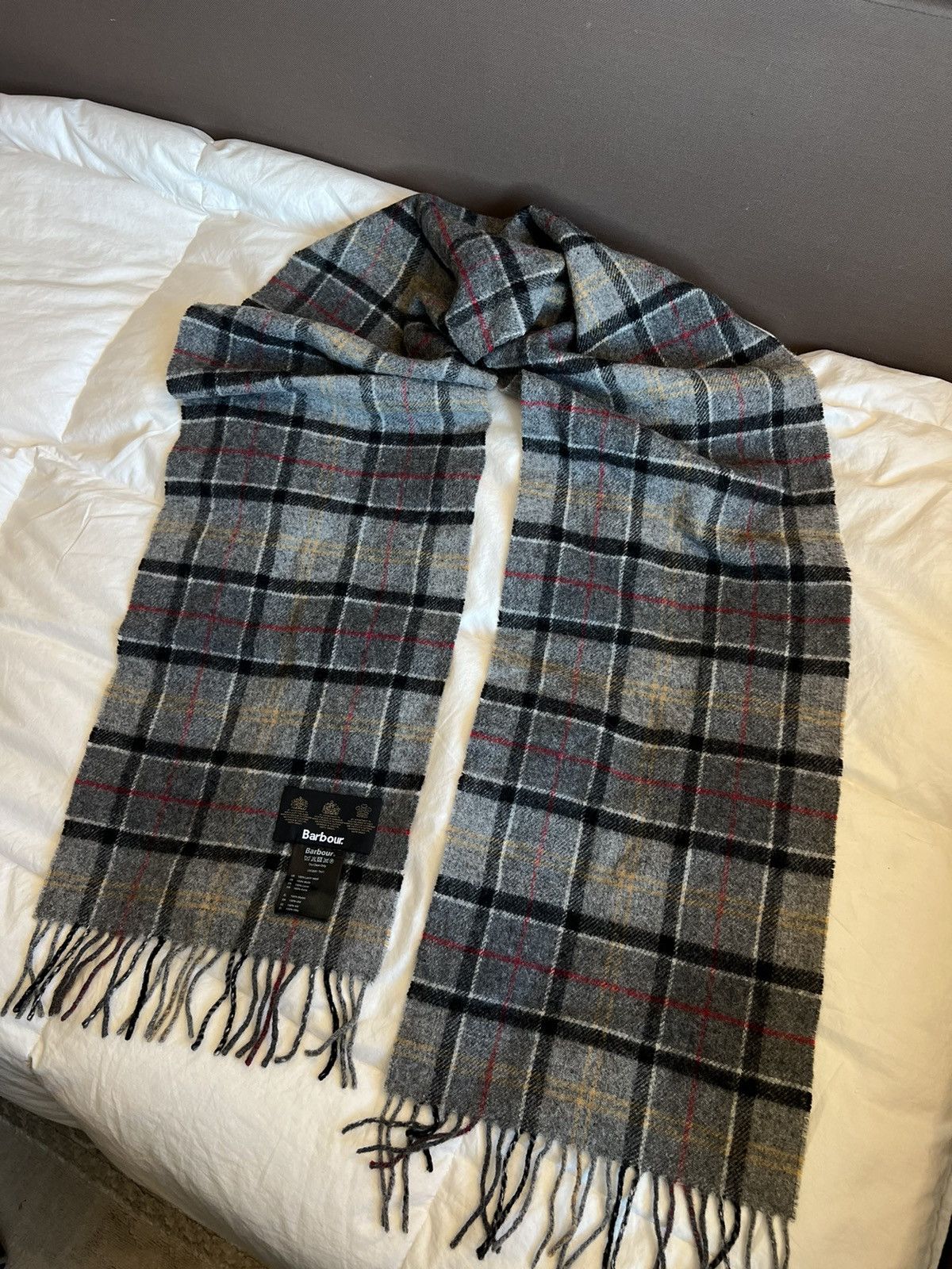 Barbour × Vintage Vintage Barbour Lambswool Scarf Size ONE SIZE - 3 Thumbnail