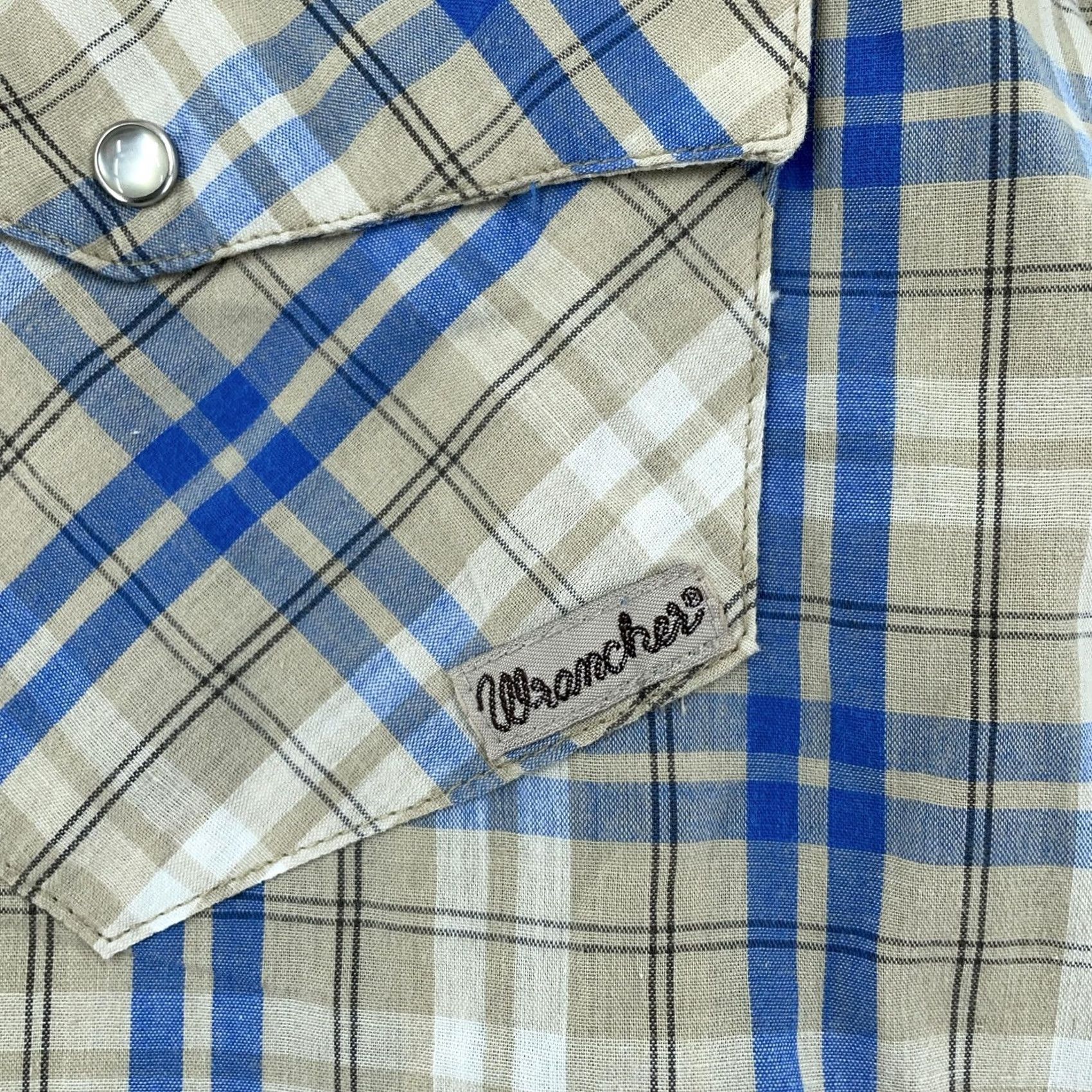 Wrangler Wrangler Shirt Mens XL Colorful Plaid Long Sleeve Button-Up Western Pearl Snap Casual Outdoor Pocket Cotton Polyester Multicolor Size US XL / EU 56 / 4 - 4 Thumbnail