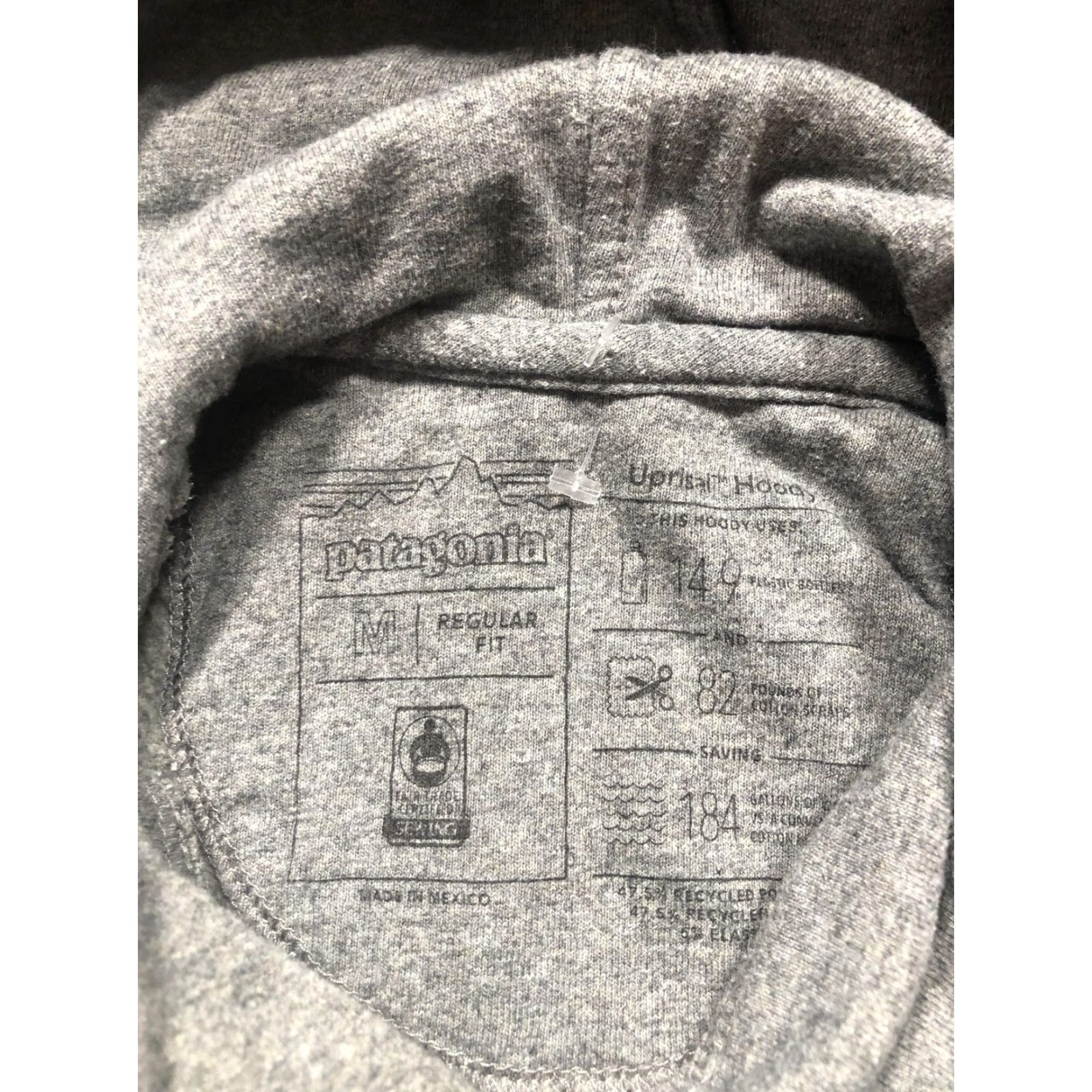 Patagonia Patagonia Hoodie Mens Medium Graphic Print Bison Logo Fleece Uprisal Pullover Gray Size US M / EU 48-50 / 2 - 7 Thumbnail