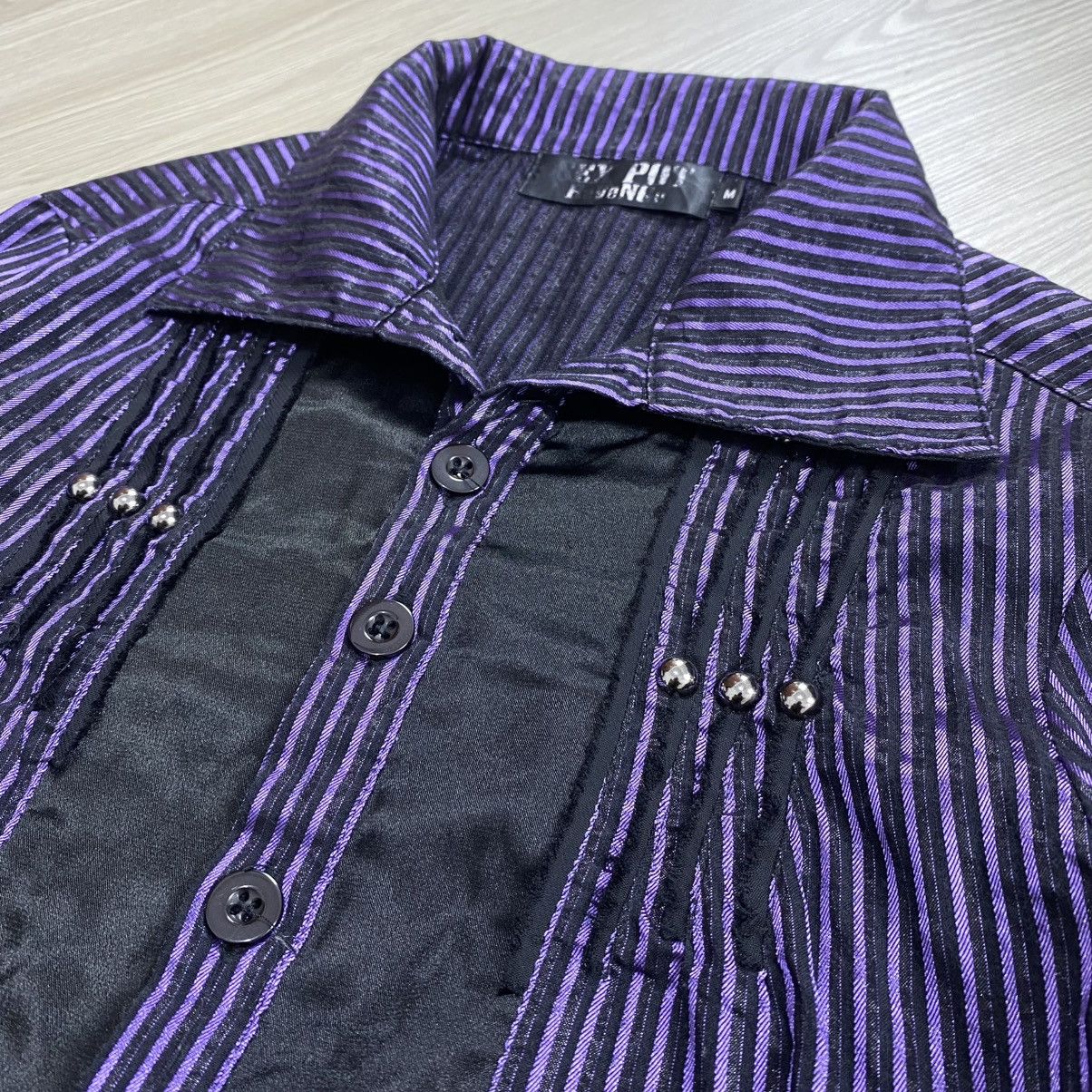 14th Addiction × If Six Was Nine × Japanese Brand 00s Sex Pot Revenge H Anarchy Punk Lgb Studded Stripe Shirt Size US S / EU 44-46 / 1 - 6 Thumbnail