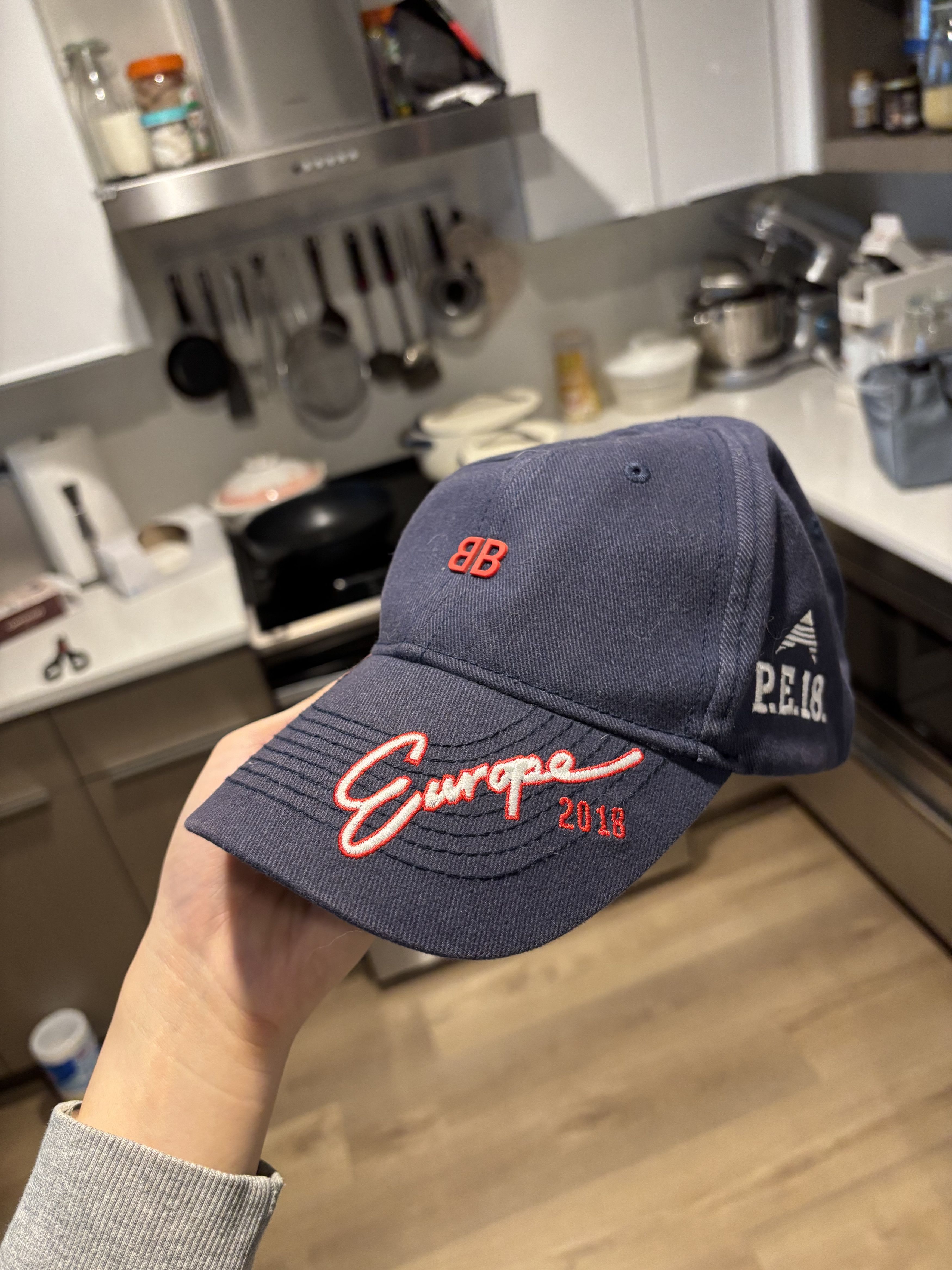 Balenciaga Navy Balenciaga Baseball Hat Size ONE SIZE - 2 Thumbnail