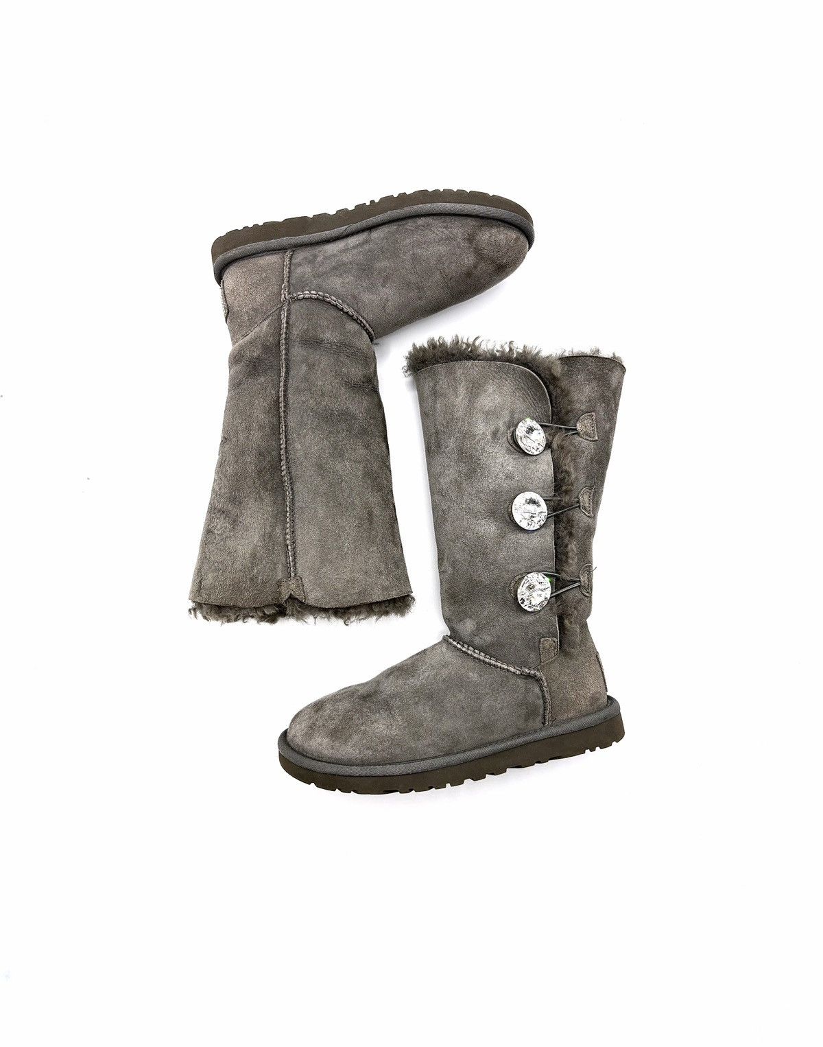 Ugg UGG Glam Bailey Button Sheepskin Suede Winter Boots Size US 5 / IT 35 - 6 Thumbnail