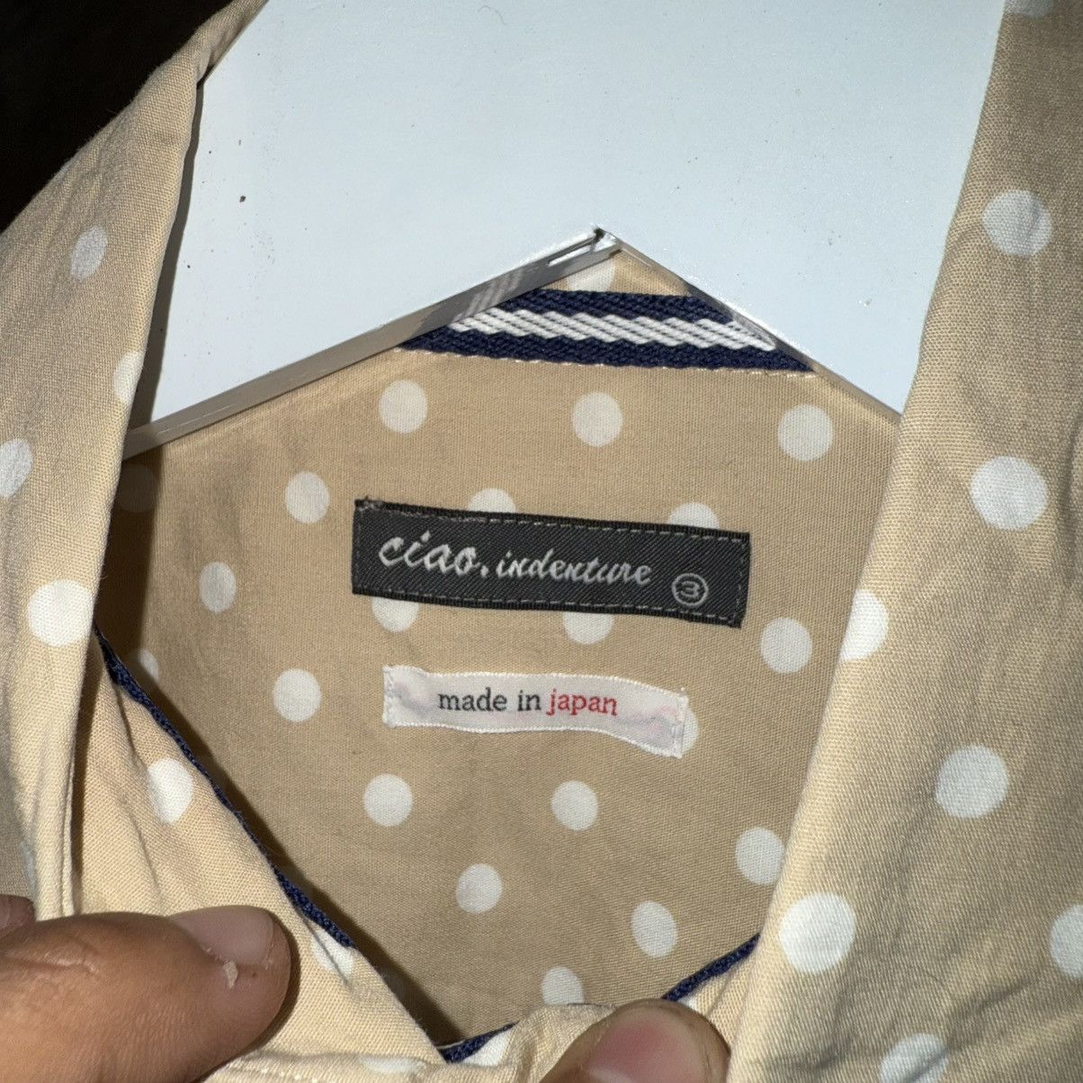 Japanese Brand Ciao indenture Polkadot Japan Shirt Size L / US 10 / IT 46 - 2 Thumbnail