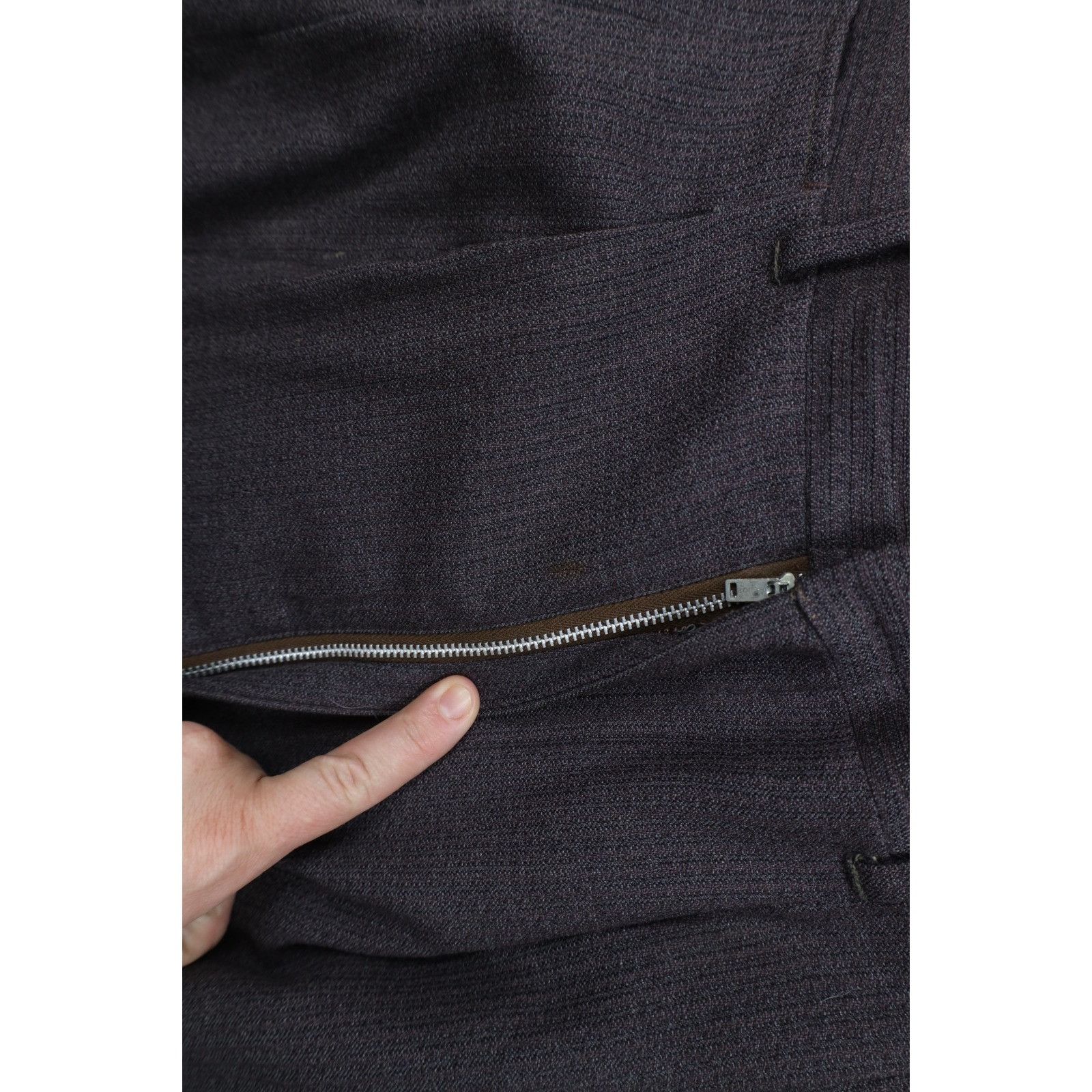 Vintage Vintage 50s 60s Rockabilly Heavy 2 Piece Wool Suit Brown Size 40R - 18 Thumbnail
