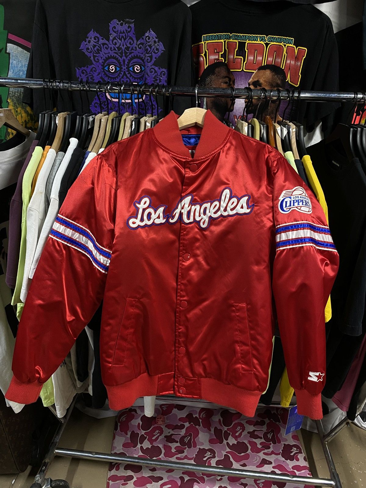 Starter Vintage Los Angeles Clippers Satin Jacket Mens Size Medium Size US M / EU 48-50 / 2 - 1 Thumbnail