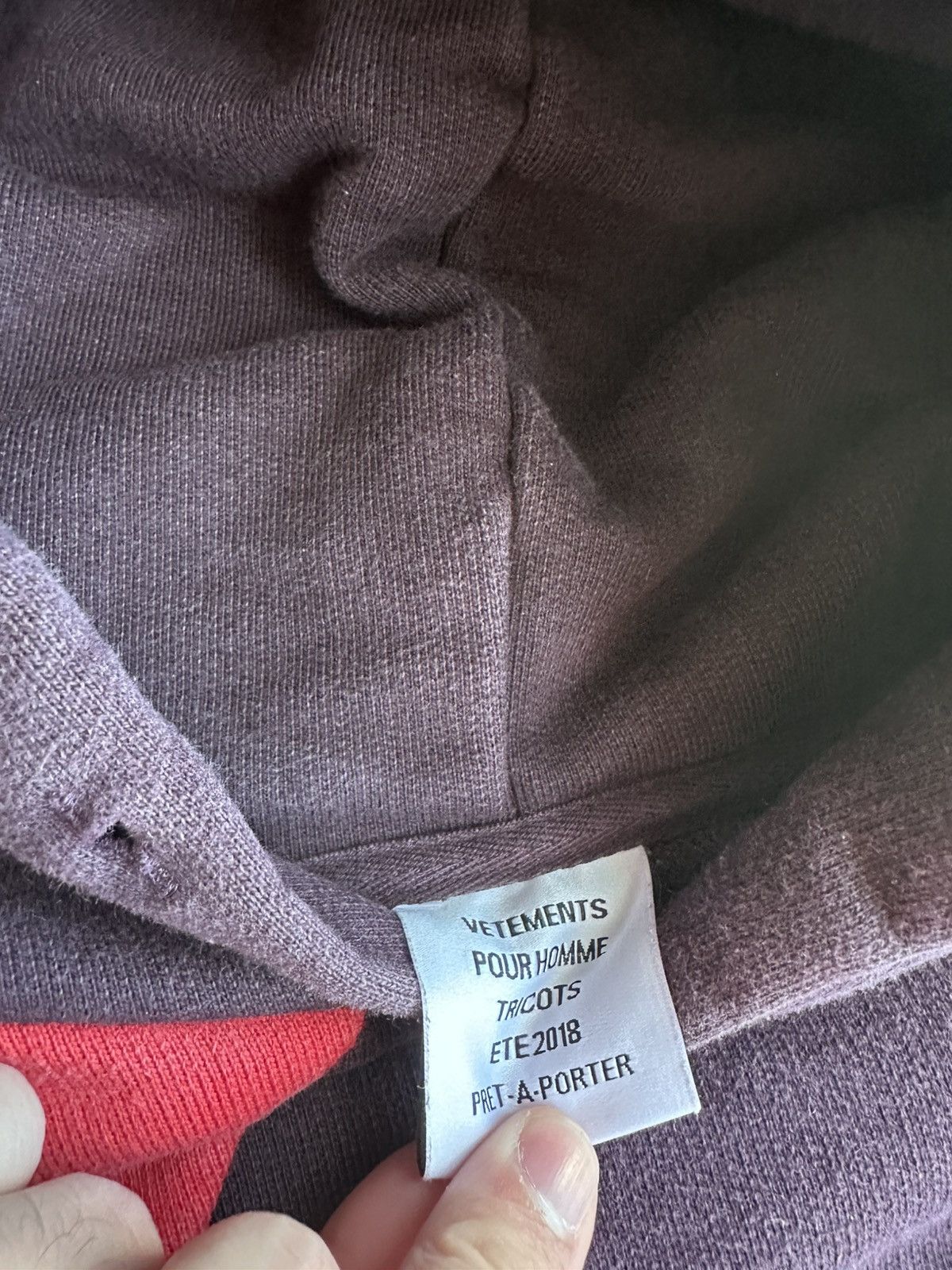 Vetements Vetements FW18 Triple Split Patchwork Hoodie Size US S / EU 44-46 / 1 - 4 Thumbnail