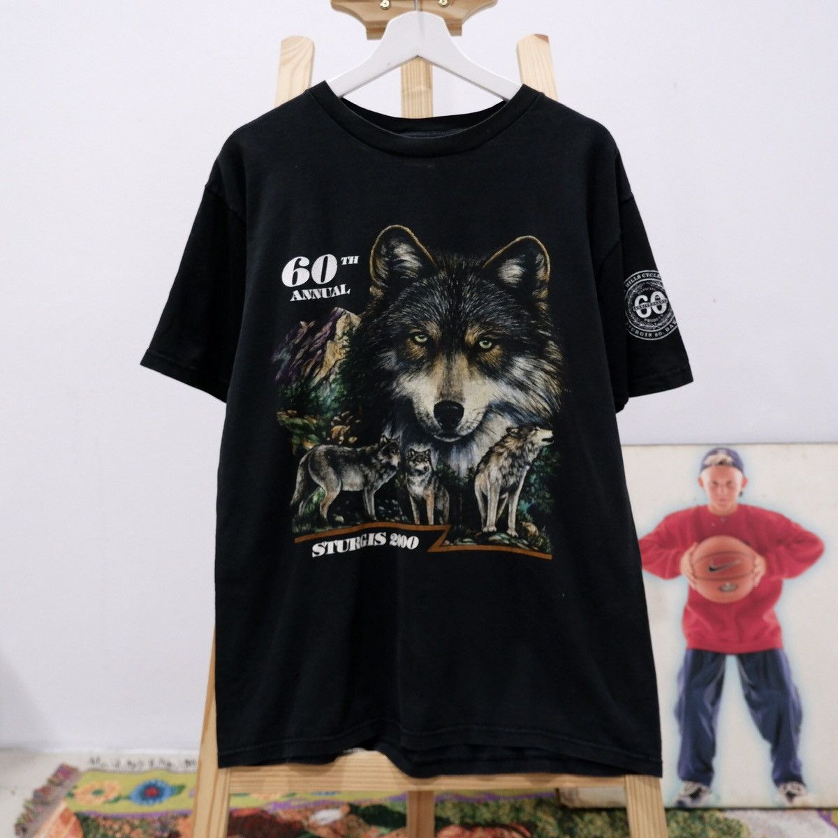 Vintage Sturgis Wolf 2000 VTG T Shirts Size US L / EU 52-54 / 3 - 1 Thumbnail