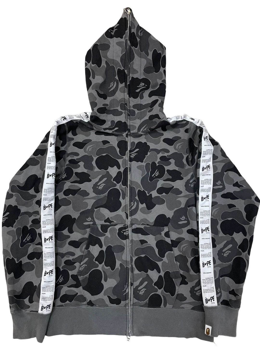 Bape Bape ABC Camo Logo Tape Zip Hoodie Size M Size US M / EU 48-50 / 2 - 1 Thumbnail