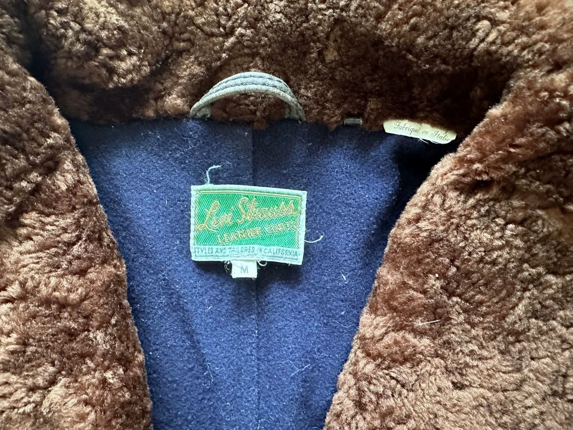 Levi's Brown Leather Jacket with Fur Collar - Size M Size US XXS / EU 40 - 4 Thumbnail