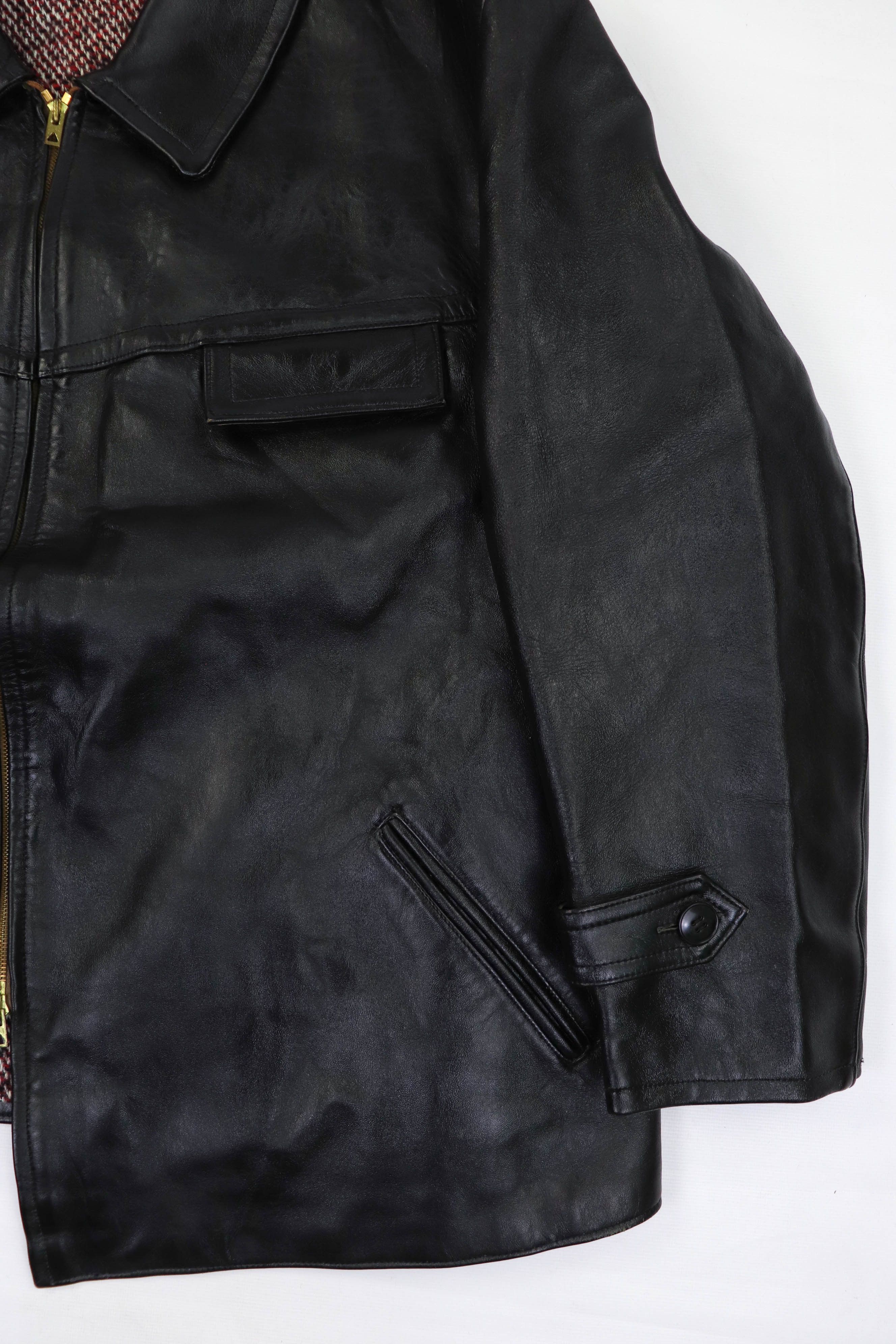 Vintage 60-70s Vintage Graulhet Impercuir French Leather Jacket Coat Size US XL / EU 56 / 4 - 6 Thumbnail