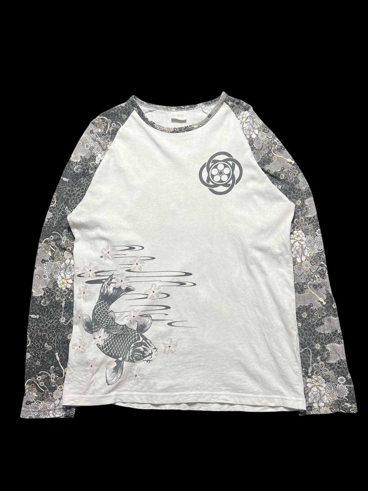 Japanese Brand Sick Japanese Brand Koi Y2k Floral Longsleeve Tshirt Size US L / EU 52-54 / 3 - 5 Thumbnail