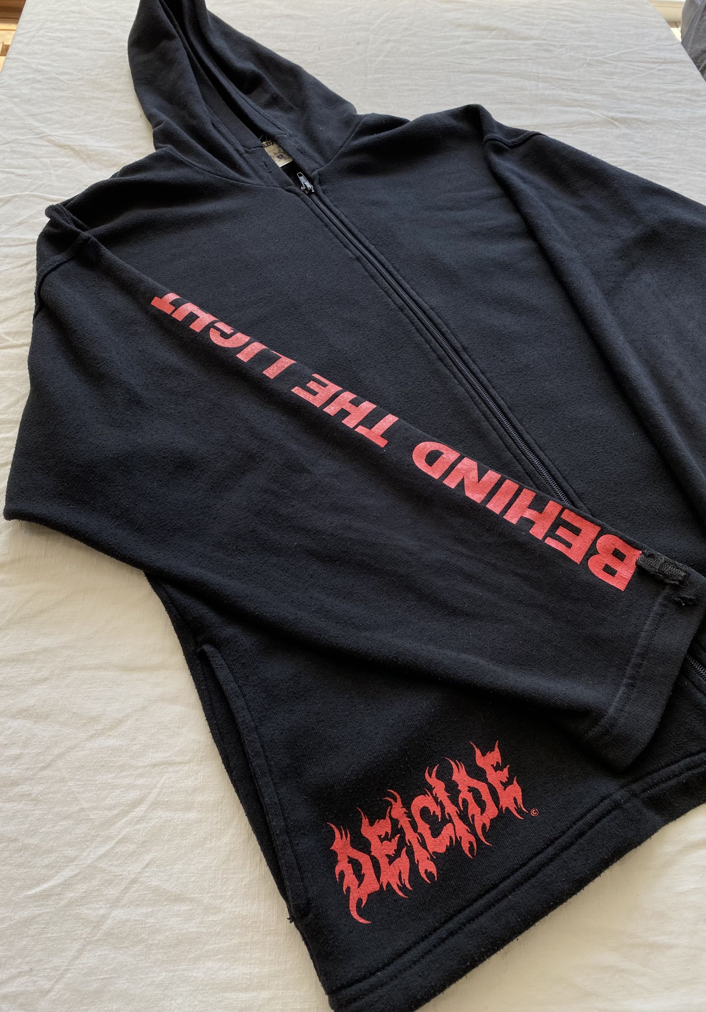 Band Tees × Vintage Deicide Vintage 1995 Behind The Light Zip Up Hoodie Size US XL / EU 56 / 4 - 22 Thumbnail