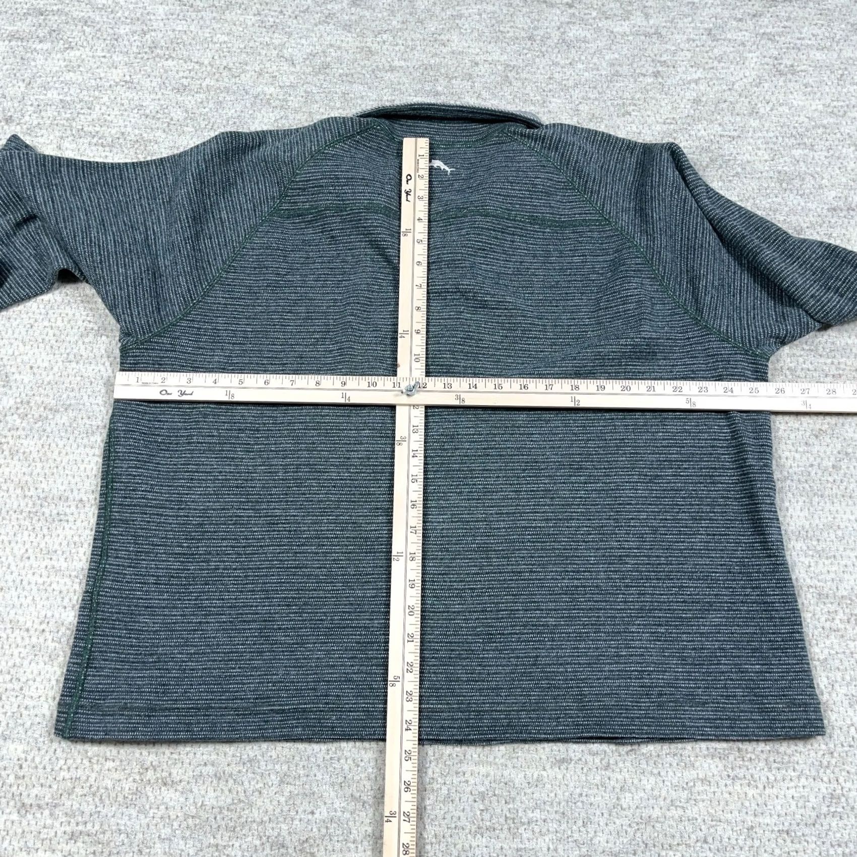 Tommy Bahama Tommy Bahama Sweater Mens XL Green Pullover 1/4 Zip Reversible Knit Striped Logo Zipper Size US XL / EU 56 / 4 - 6 Thumbnail