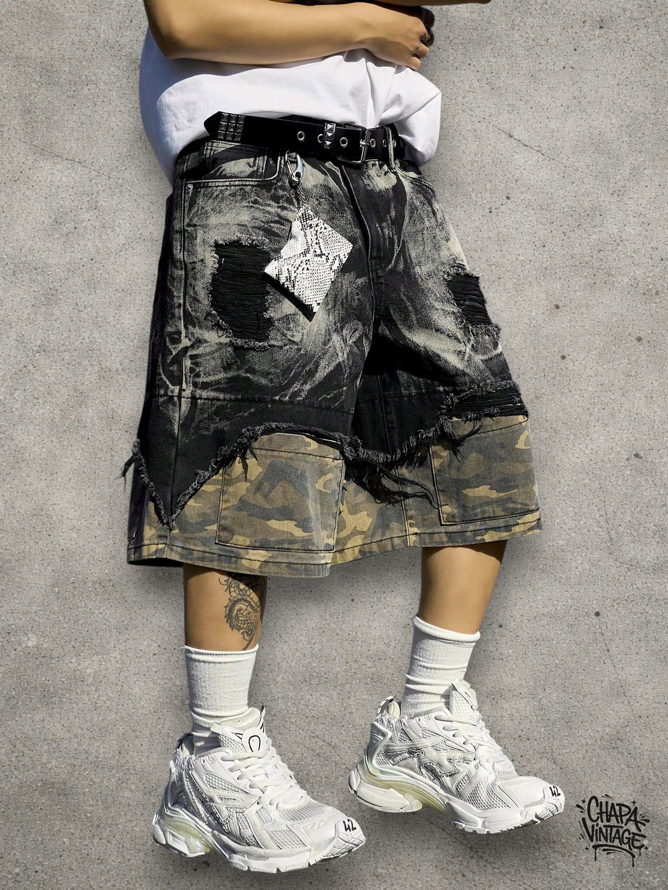 Japanese Brand Camo distressed shorts Size US 32 / EU 48 - 3 Thumbnail
