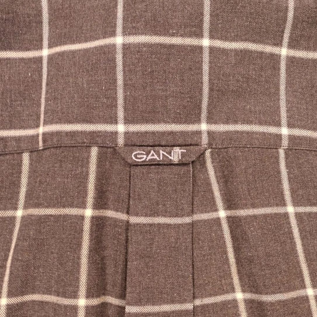 Gant Gant Shirt Mens XLT Brown Cambridge Twill Plaid Long Sleeve Button Down Size US XL / EU 56 / 4 - 4 Thumbnail