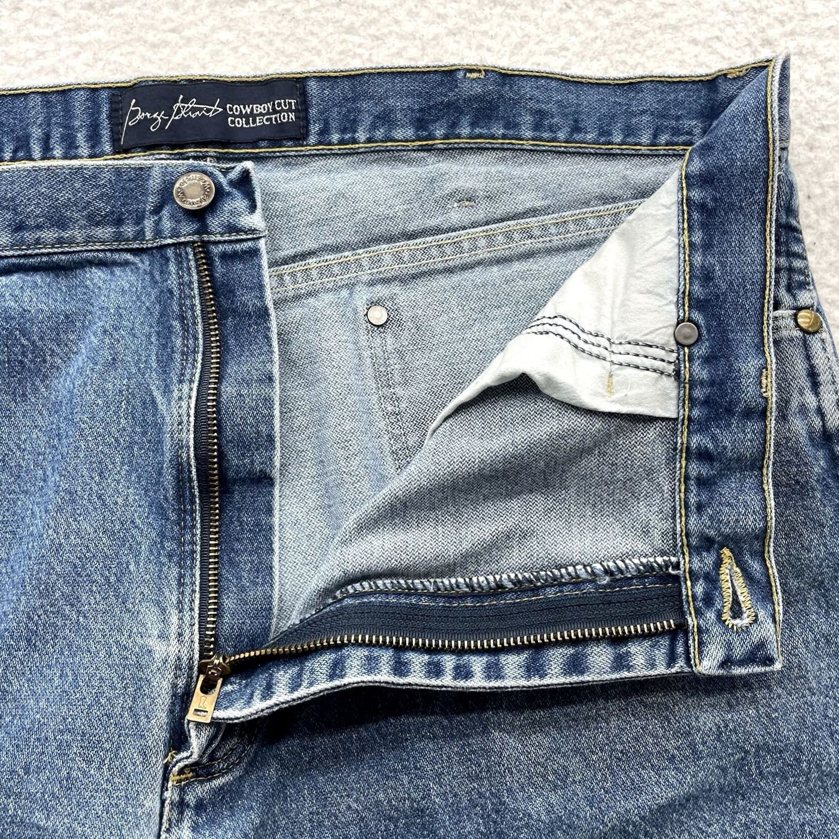 Wrangler Wrangler Jeans Mens 38x34 George Straight Cowboy Cut Natural Wear Faded 13MGSHD Size US 38 / EU 54 - 5 Thumbnail