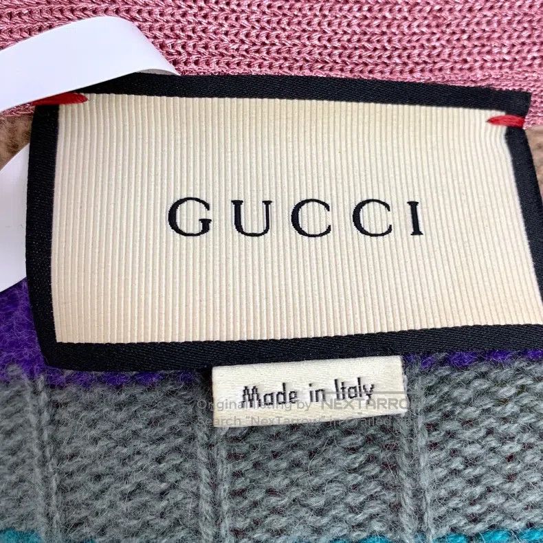 Gucci Gucci Colourful striped cashmere V-neck single-breasted lo Size S / US 4 / IT 40 - 5 Thumbnail