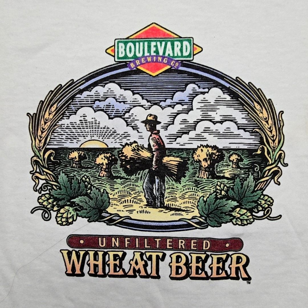 Fruit Of The Loom Boulevard Brewing Co Wheat Beer Graphic Tee M Alcohol Shirt Size US M / EU 48-50 / 2 - 2 Thumbnail
