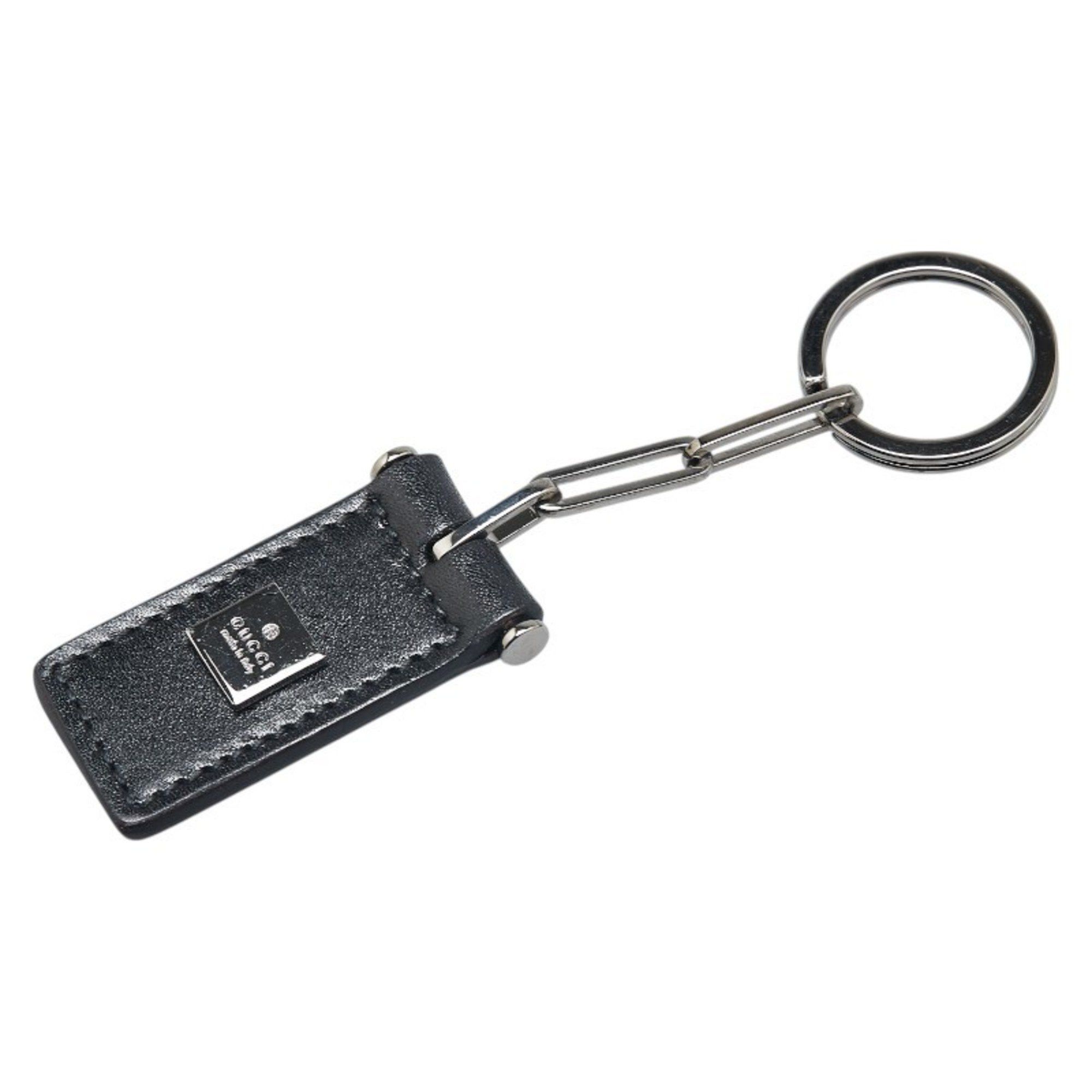 Gucci Gucci bag charm keychain in black with silver hardware and leather. Women's. GUCCI Size ONE SIZE - 1 Thumbnail