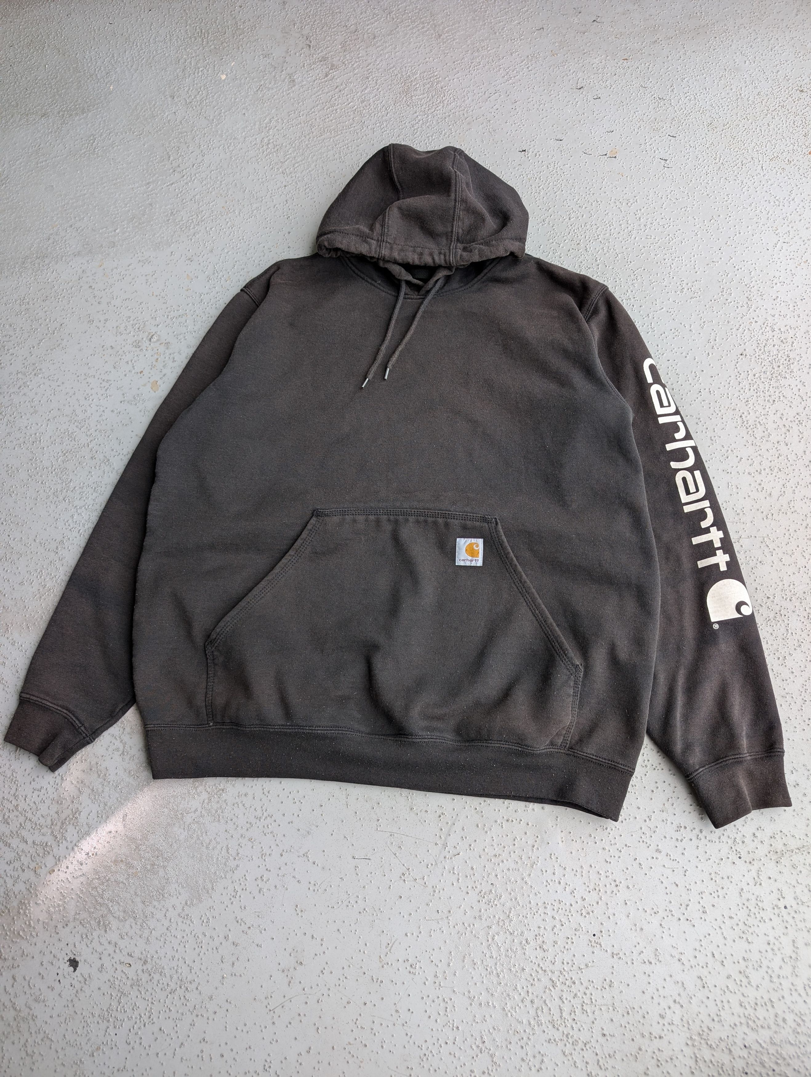 2024 Vintage 90s Carhartt Faded Black Hoodie