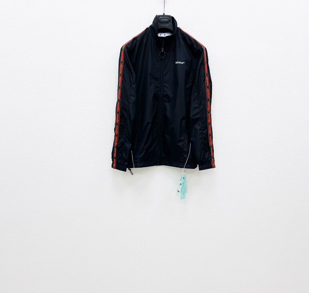 Off-White off-white zip-up jacket with red stripes Size US XS / EU 42 / 0 - 1 Thumbnail
