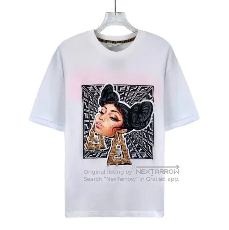 Fendi Fendi White Cotton Women's T-Shirt with Graphic . Size XXS / US 00 / IT 34 - 1 Thumbnail