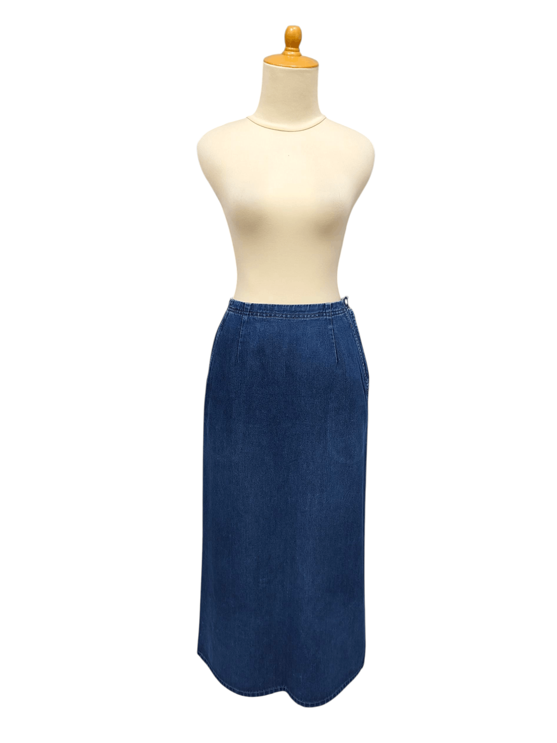 Issey Miyake 80s Issey Miyake🇯🇵 Y2K Lace Up Back Straight Denim Skirt Size 30" / US 8 / IT 44 - 9 Thumbnail