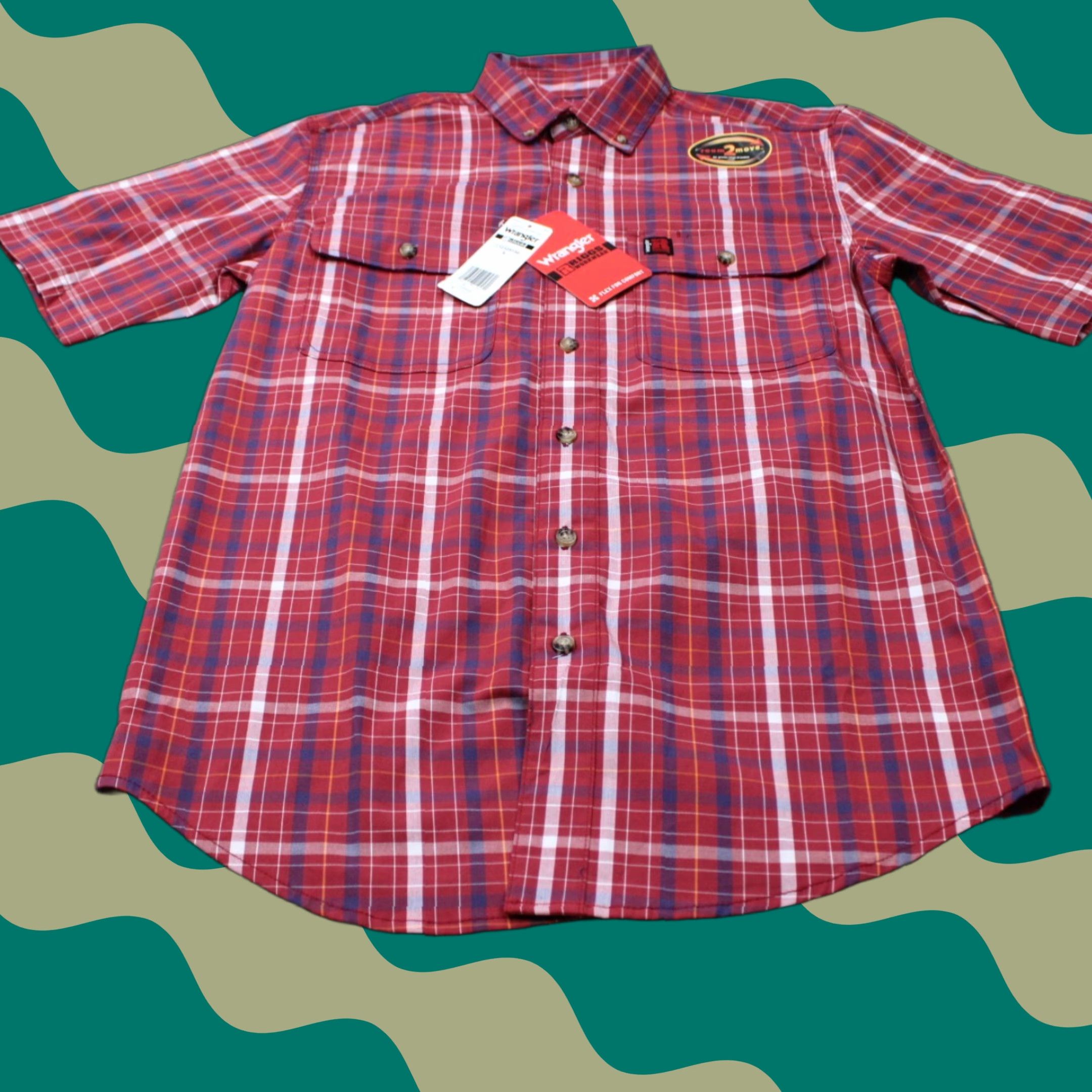Wrangler Wrangler Riggs Flex Workwear Shirt Mens Small Red Plaid Button-Up NWT Size US S / EU 44-46 / 1 - 1 Thumbnail