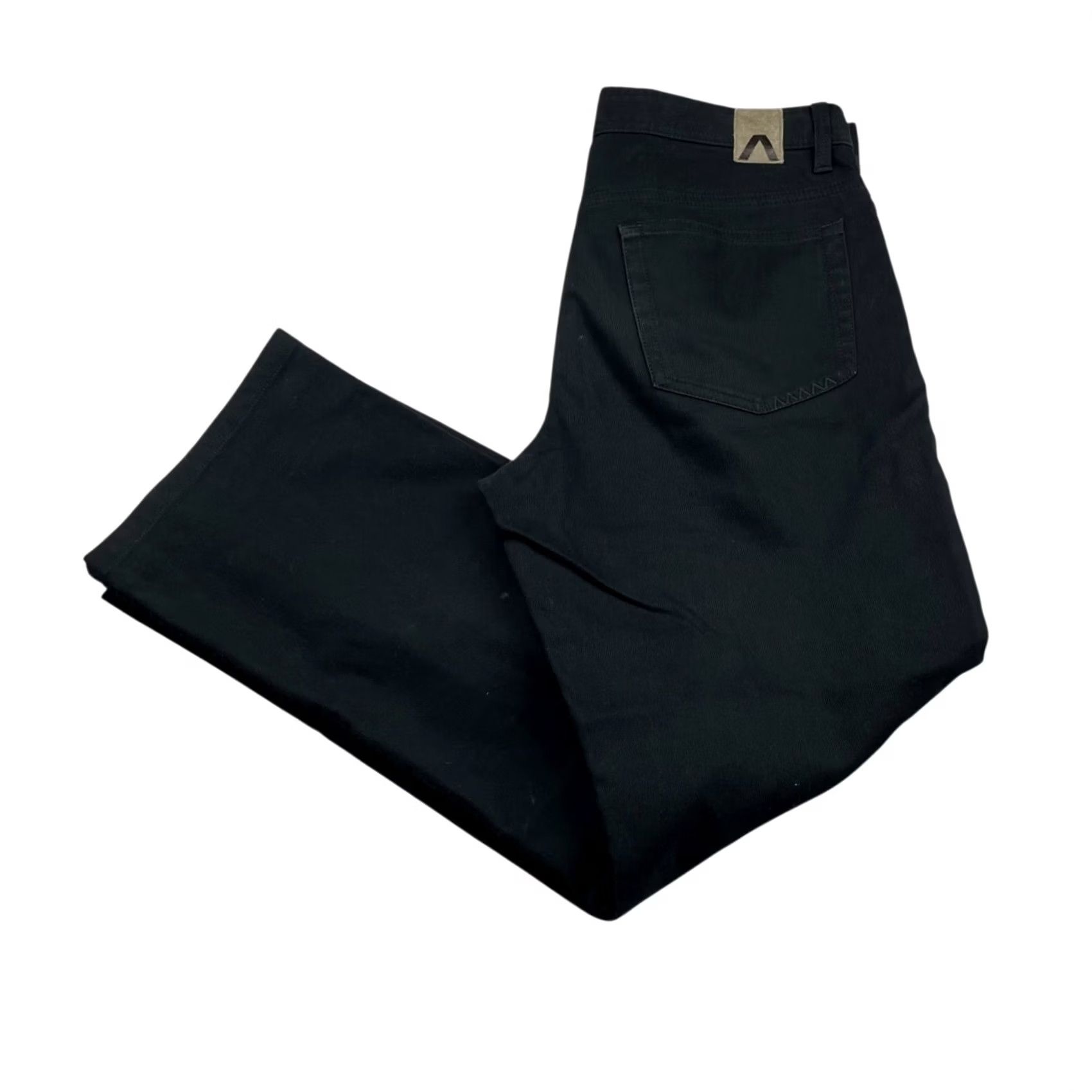 Vintage ALBERTO Men’s Tim Cotton Stretch 5-Pocket Fade Out Pants Black 33x30 Rubber? Size US 34 / EU 50 - 2 Thumbnail