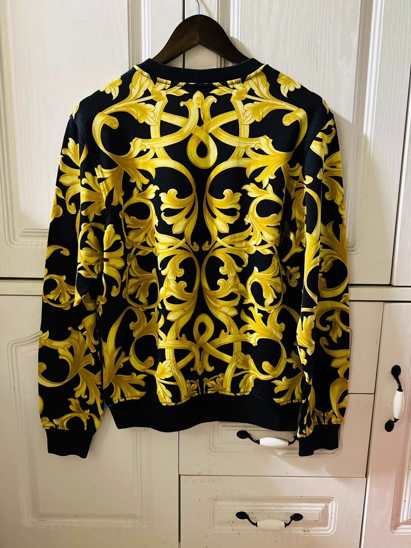 Versace Versace Runway Black & Gold Baroque Vine Hoodie S Size US S / EU 44-46 / 1 - 2 Thumbnail