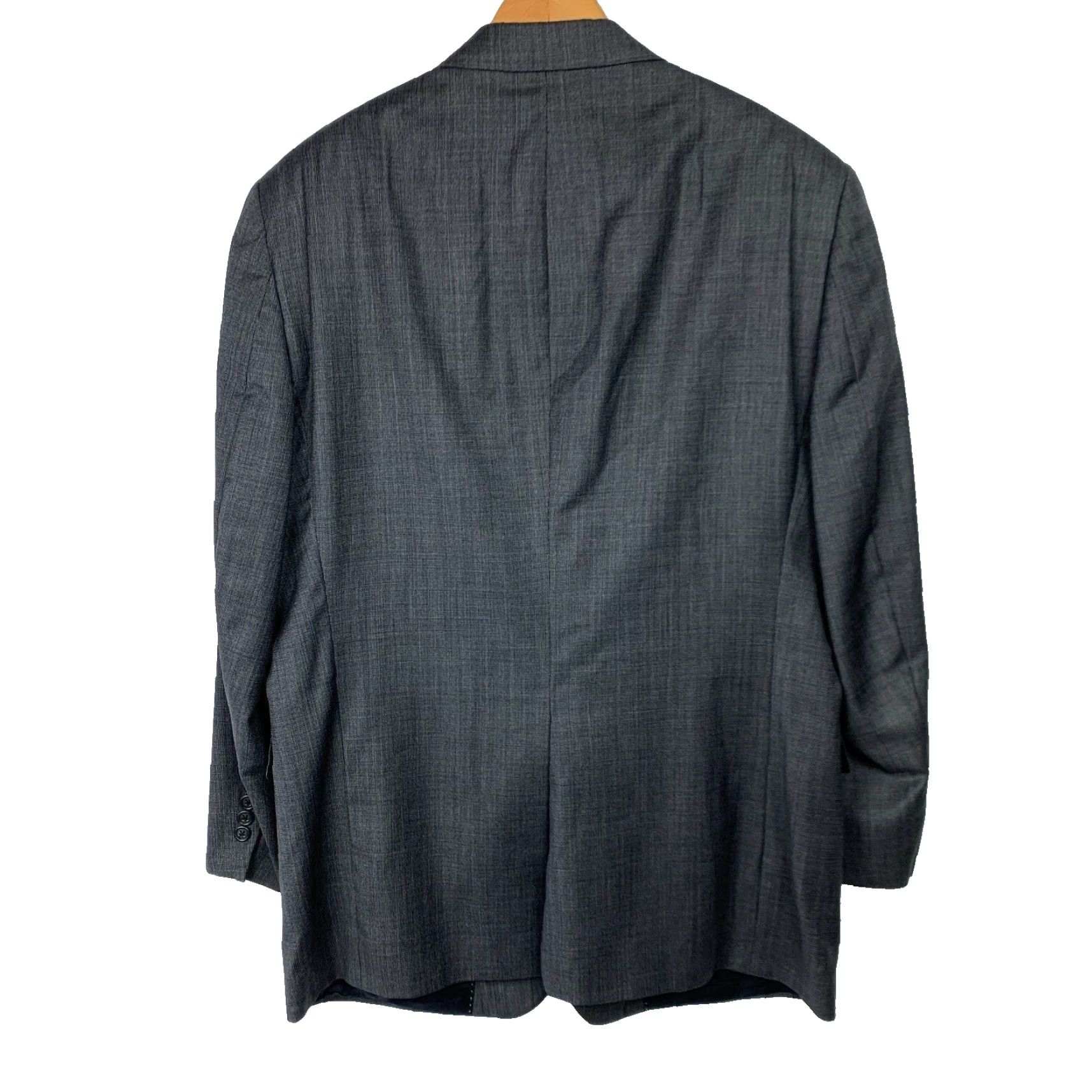 Hart Schaffner Marx VINTAGE Hart Schaffner Marx Nordstrom Gold Trumpeter Blazer Suit Sport Coat 43R Gray Mens Jacket 1990s Size 46R - 5 Thumbnail