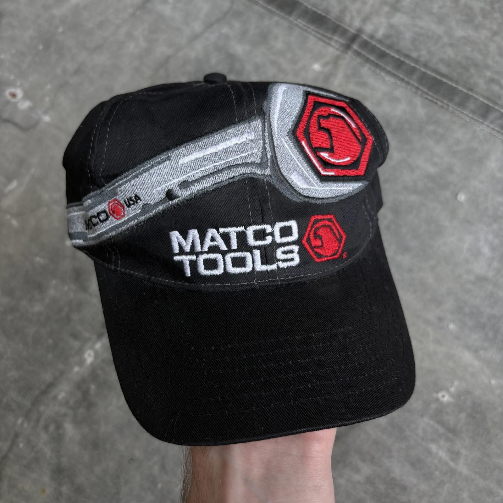 Vintage Vintage 90s Matco Tools Car Wrench Embroidered SnapBack Hat Size ONE SIZE - 1 Thumbnail
