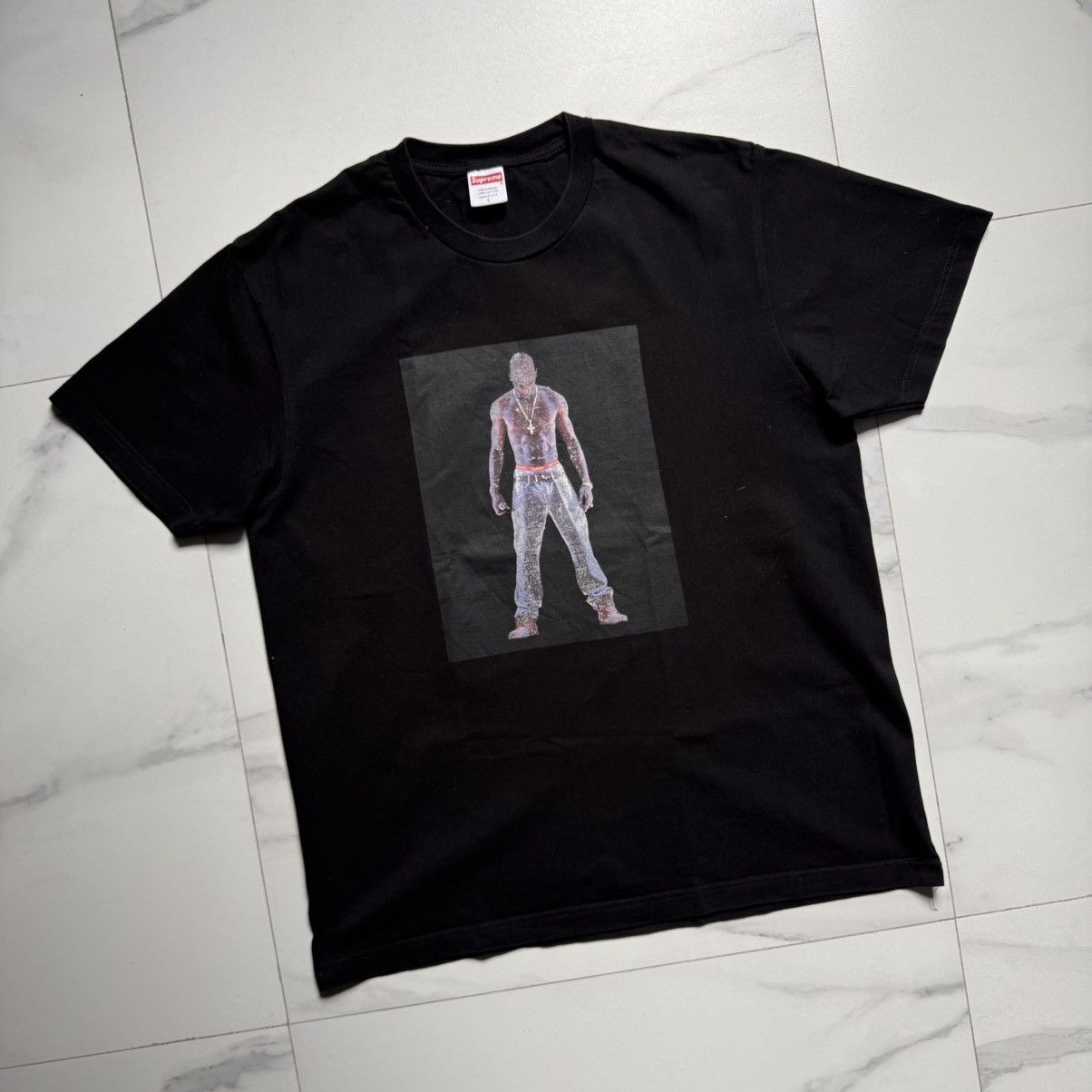 Supreme Supreme SS20 Tupac Hologram Black Tee Size US L / EU 52-54 / 3 - 3 Thumbnail