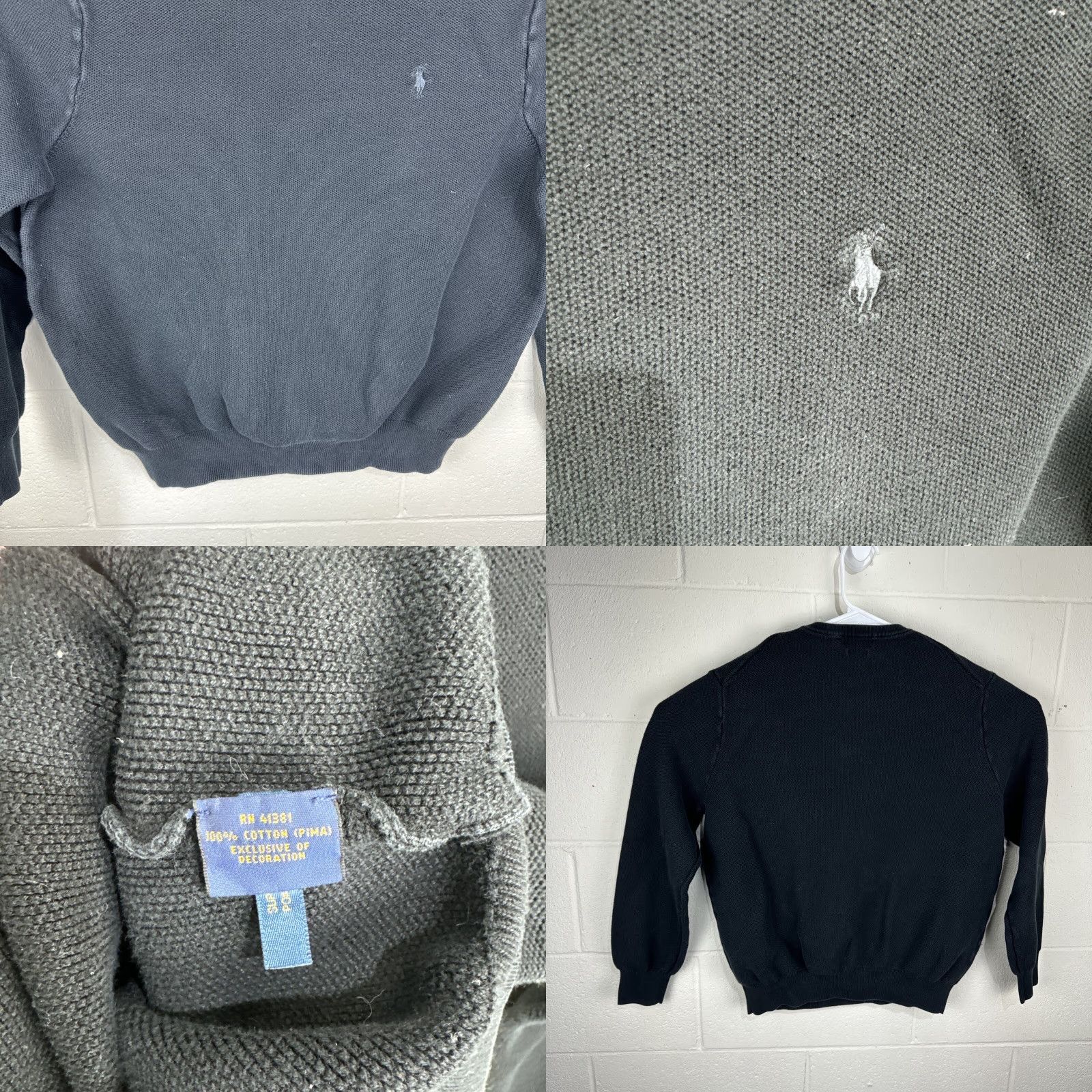 Ralph Lauren Polo Ralph Lauren Men's Knit Sweater Crewneck Black Size XL Pima Cotton Size US XL / EU 56 / 4 - 8 Thumbnail