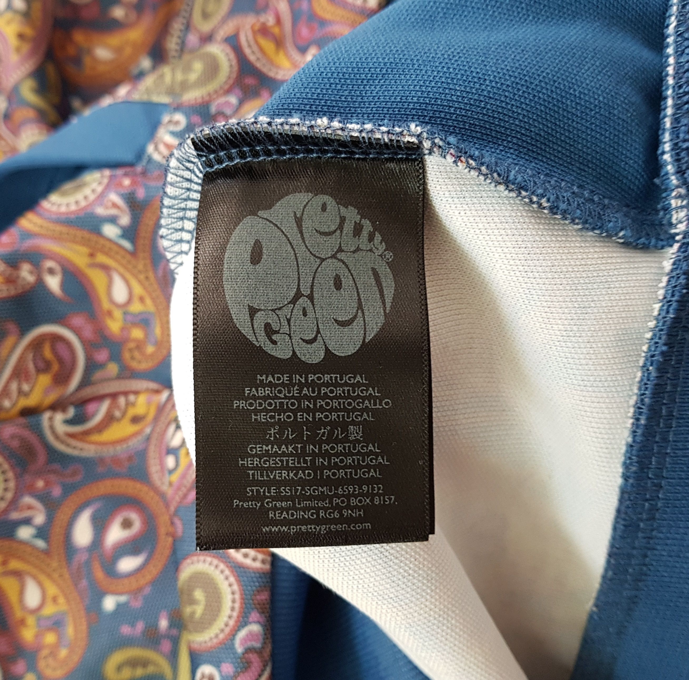 Other Pretty Green Paisley Full Zip Track Top Jacket sz S Size US S / EU 44-46 / 1 - 7 Thumbnail