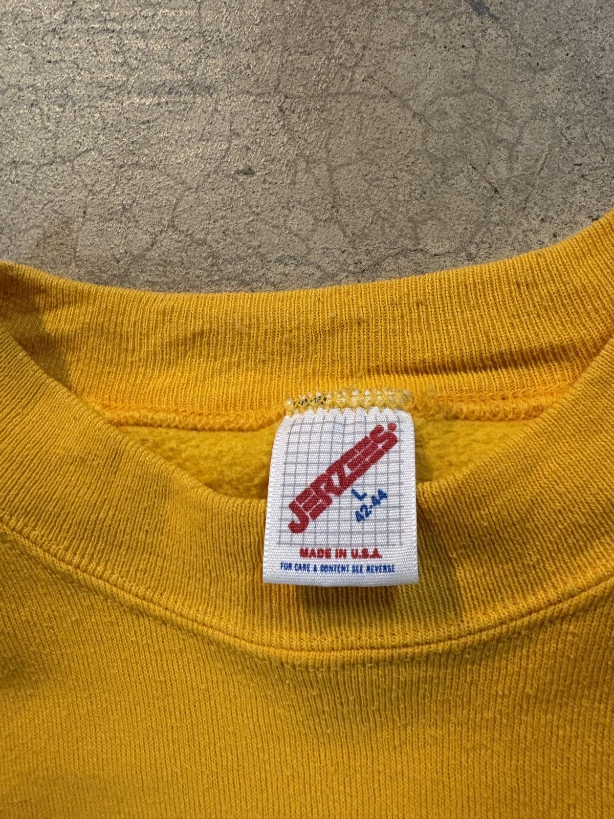 Jerzees Vintage 90s Jerzees Chicago Map Crewneck Sweatshirt Yellow L Size US L / EU 52-54 / 3 - 4 Thumbnail