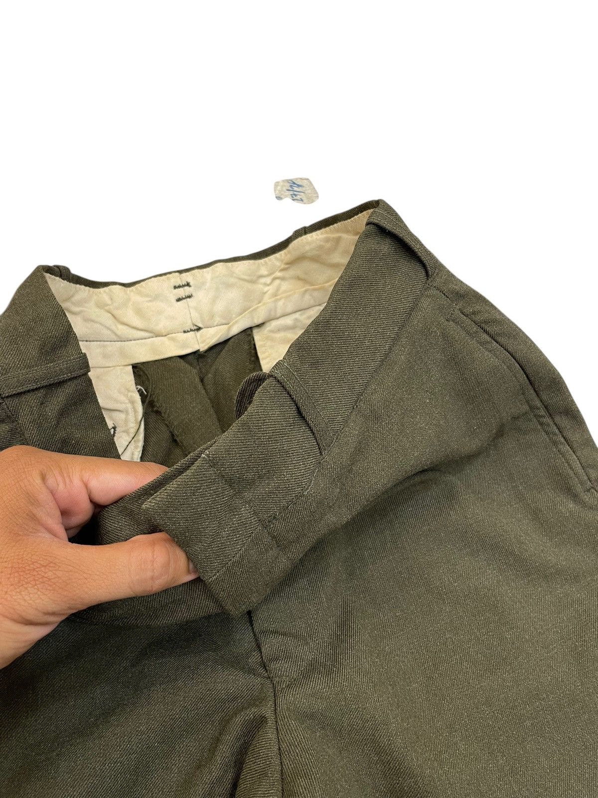 Vintage Vintage 60’ trousers mens wool serge green Size US 29 - 2 Thumbnail