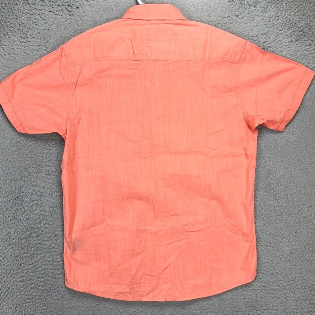 Pinko Ditch Plains Button-Down Shirt Mens Large Salmon Pink Short Sleeve Size US L / EU 52-54 / 3 - 4 Thumbnail