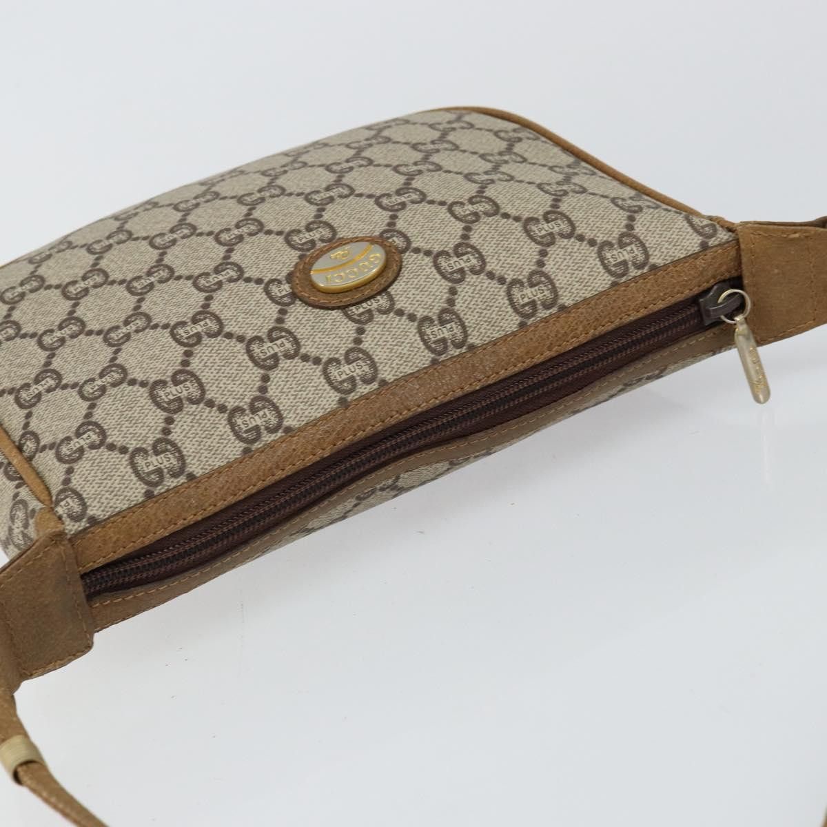 Gucci GUCCI GG Plus Canvas Shoulder Bag Pvc Leather Beige Size ONE SIZE - 6 Thumbnail
