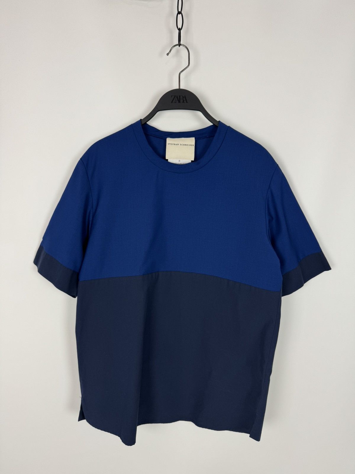 Stephan Schneider Stephan Schneider Wool Blend Basic Blue T-Shirt Size M / US 6-8 / IT 42-44 - 1 Thumbnail