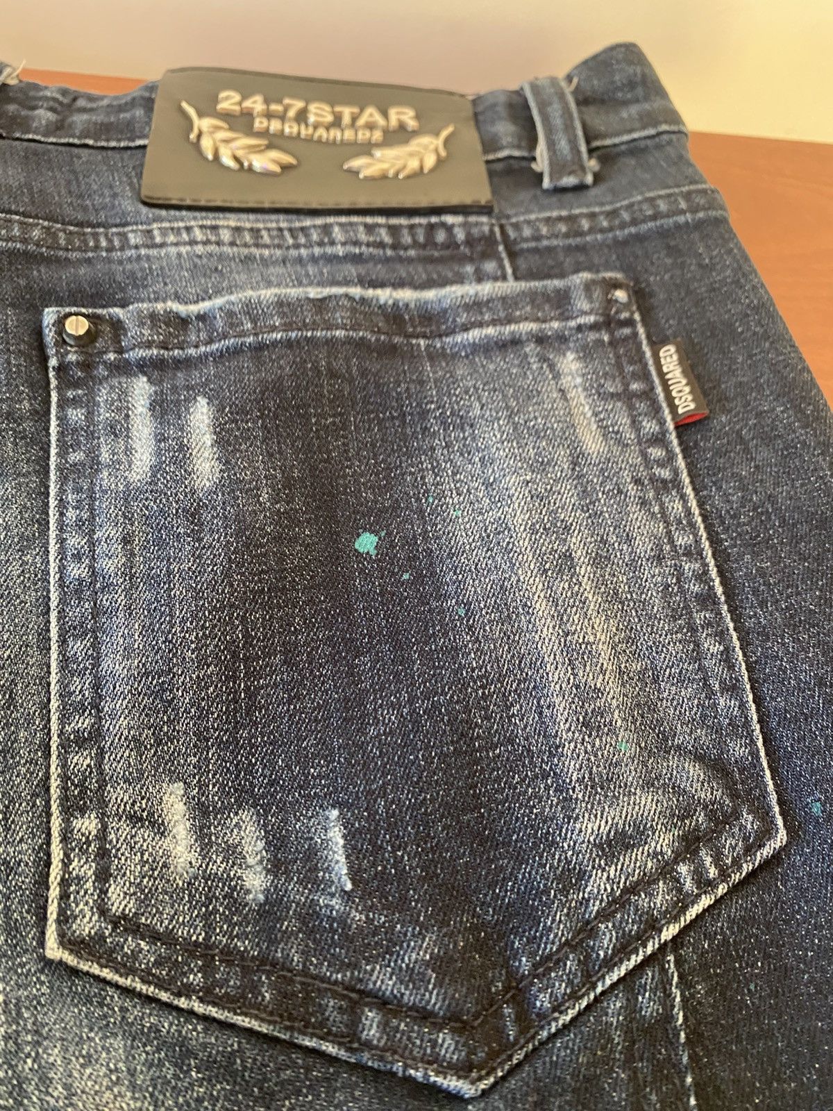 Dsquared2 Spray Paint DS2 Dark Blue Jeans Size US 29 - 13 Thumbnail