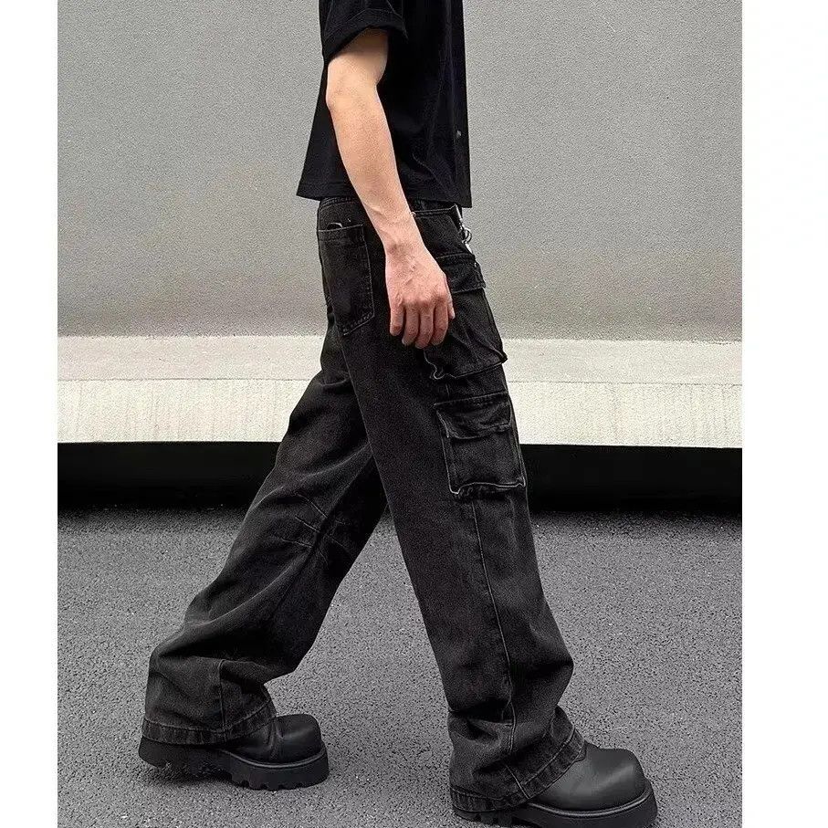 Japanese Brand Straight tube loose fitting multi pocket jeans Size US 32 / EU 48 - 5 Thumbnail