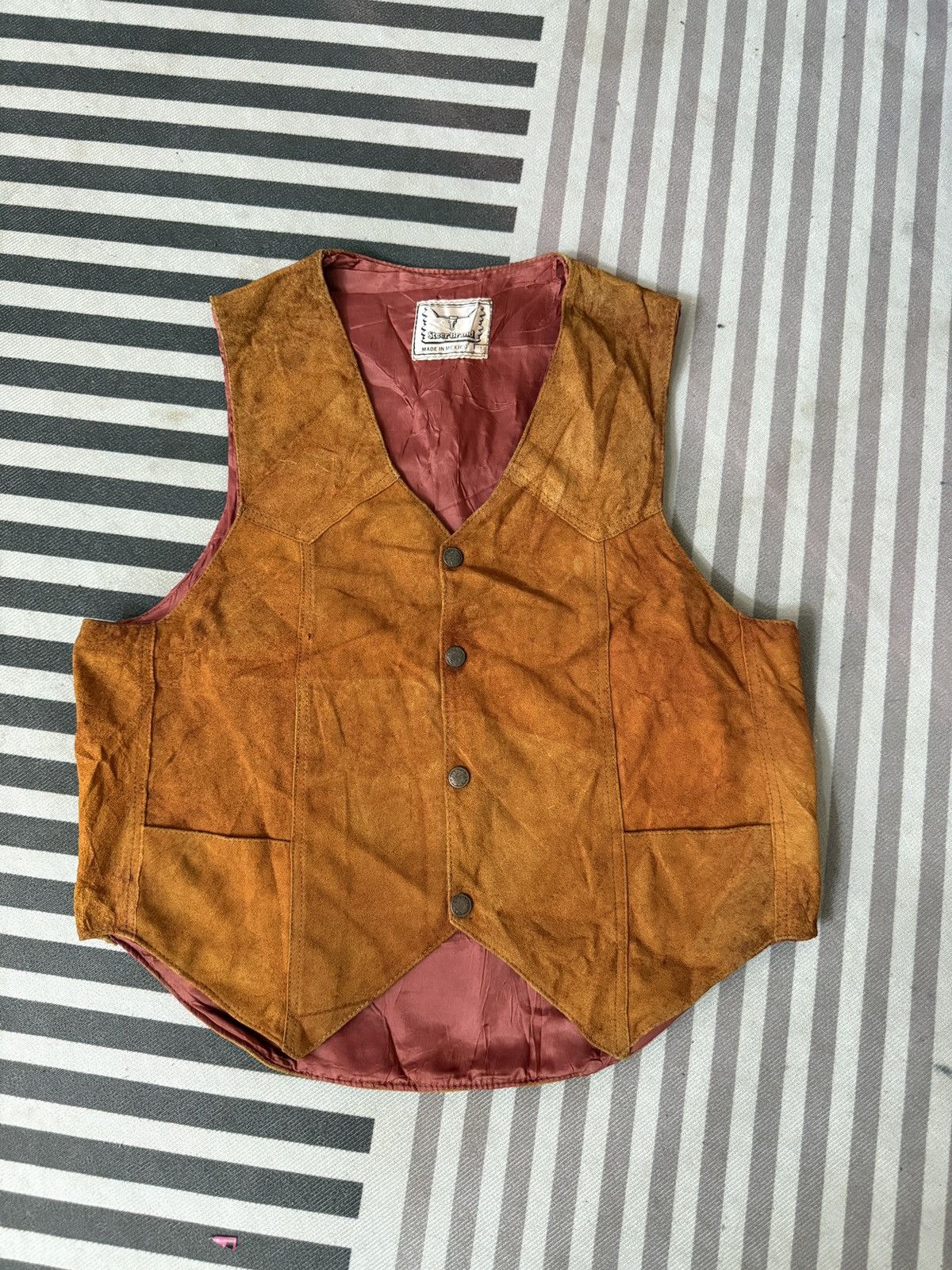 Genuine Leather 🔥🔥🔥ARCHIVE VTG STEER SUEDE LEATHER VEST Size US M / EU 48-50 / 2 - 1 Thumbnail