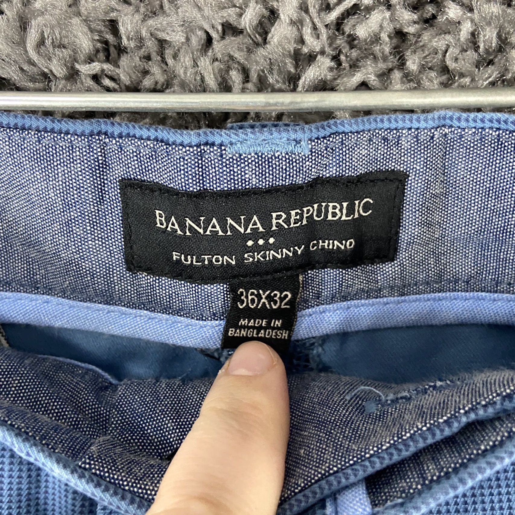 Banana Republic BANANA REPUBLIC Fulton Skinny Chino Pants Men 36x31 Blue - Pants, Men, 36, 31 Inseam, Skinny Chino, Regular Fit Size US 36 / EU 52 - 5 Thumbnail
