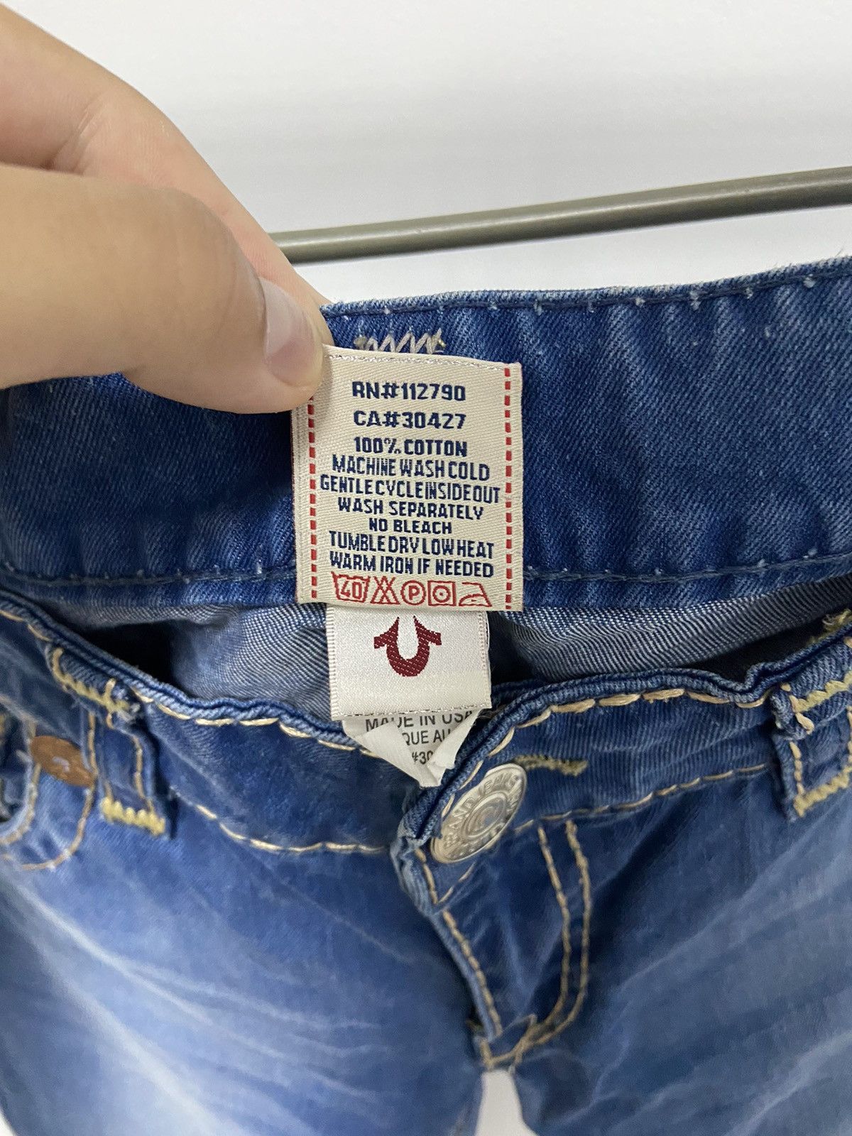 True Religion × Vintage True Religion jeans Pants Selvedge Vintage Y2K Logo Pocket Size US 31 - 8 Thumbnail